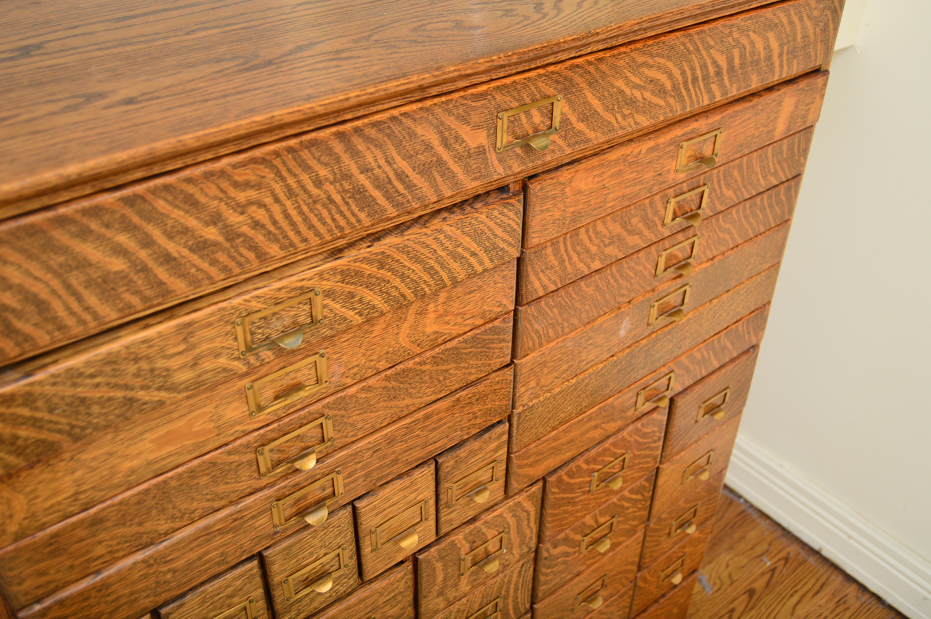American Oak Pharmacist’s Cabinet, Early 20th Century