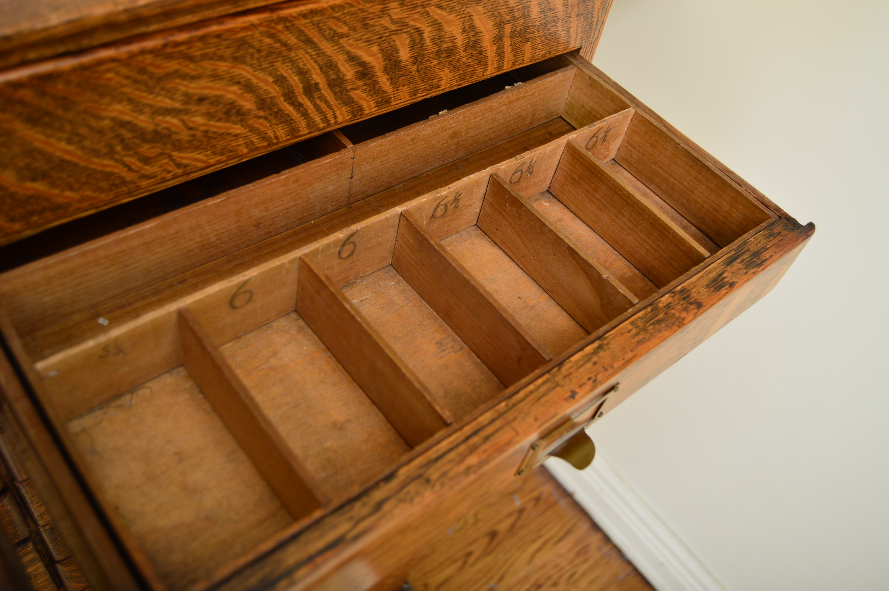 American Oak Pharmacist’s Cabinet, Early 20th Century