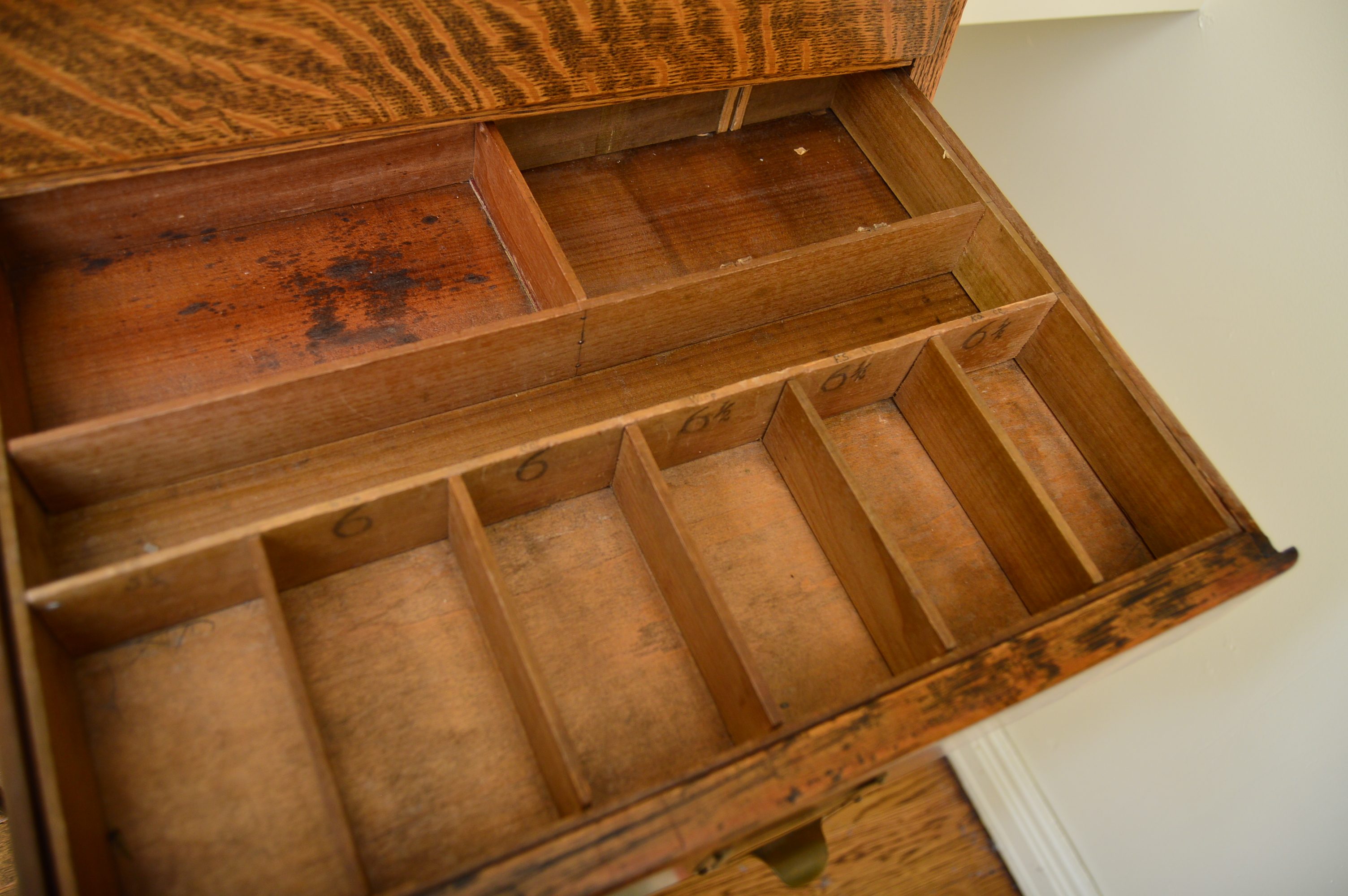 American Oak Pharmacist’s Cabinet, Early 20th Century