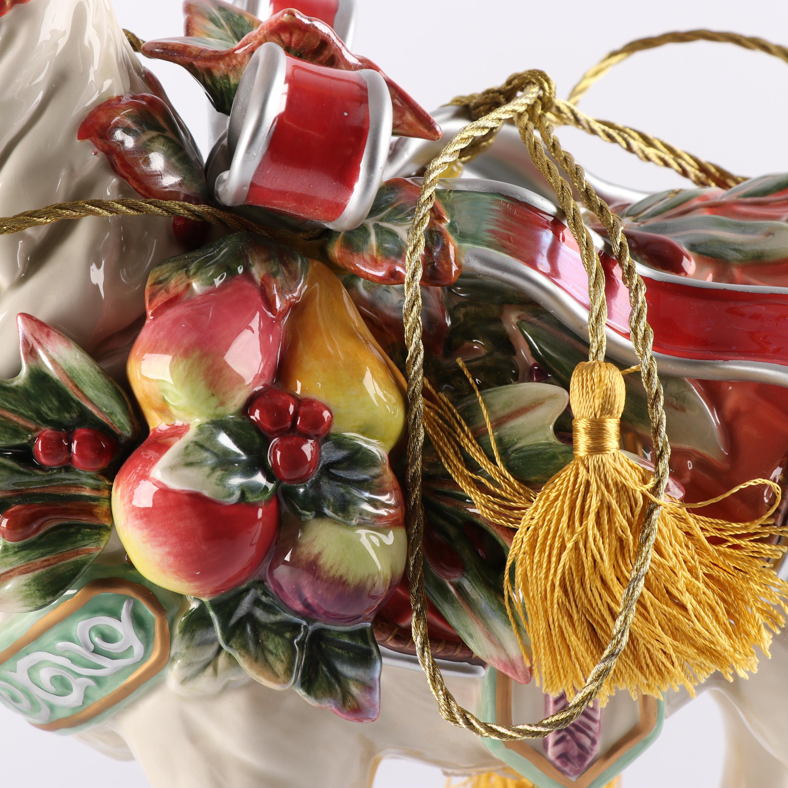 Fitz and Floyd "Enchanted Holiday" Reindeer Figurines