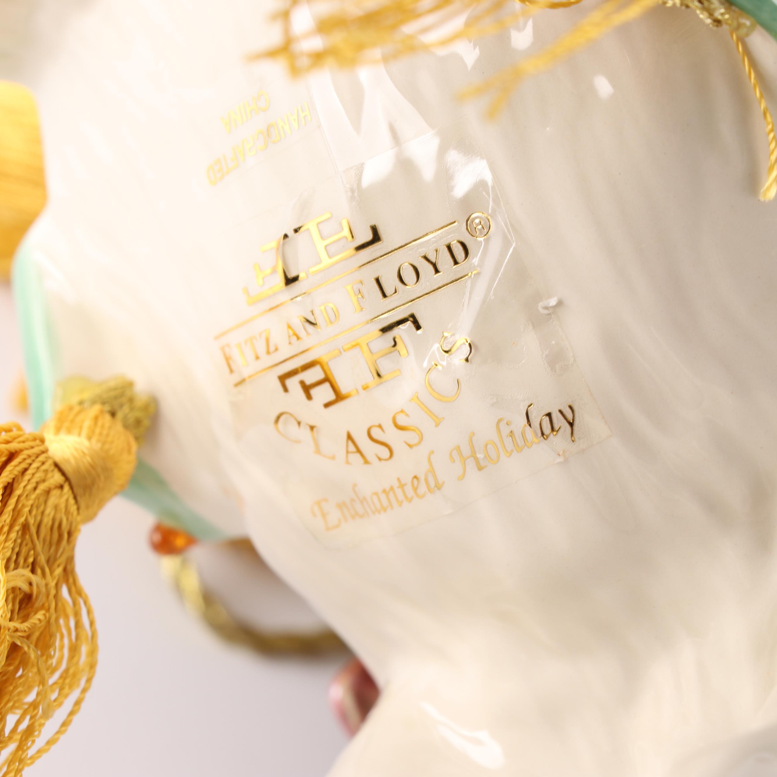 Fitz and Floyd "Enchanted Holiday" Reindeer Figurines