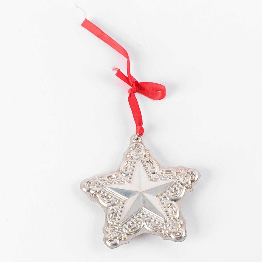 Towle Sterling Silver Star Christmas Ornament, Late 1990s