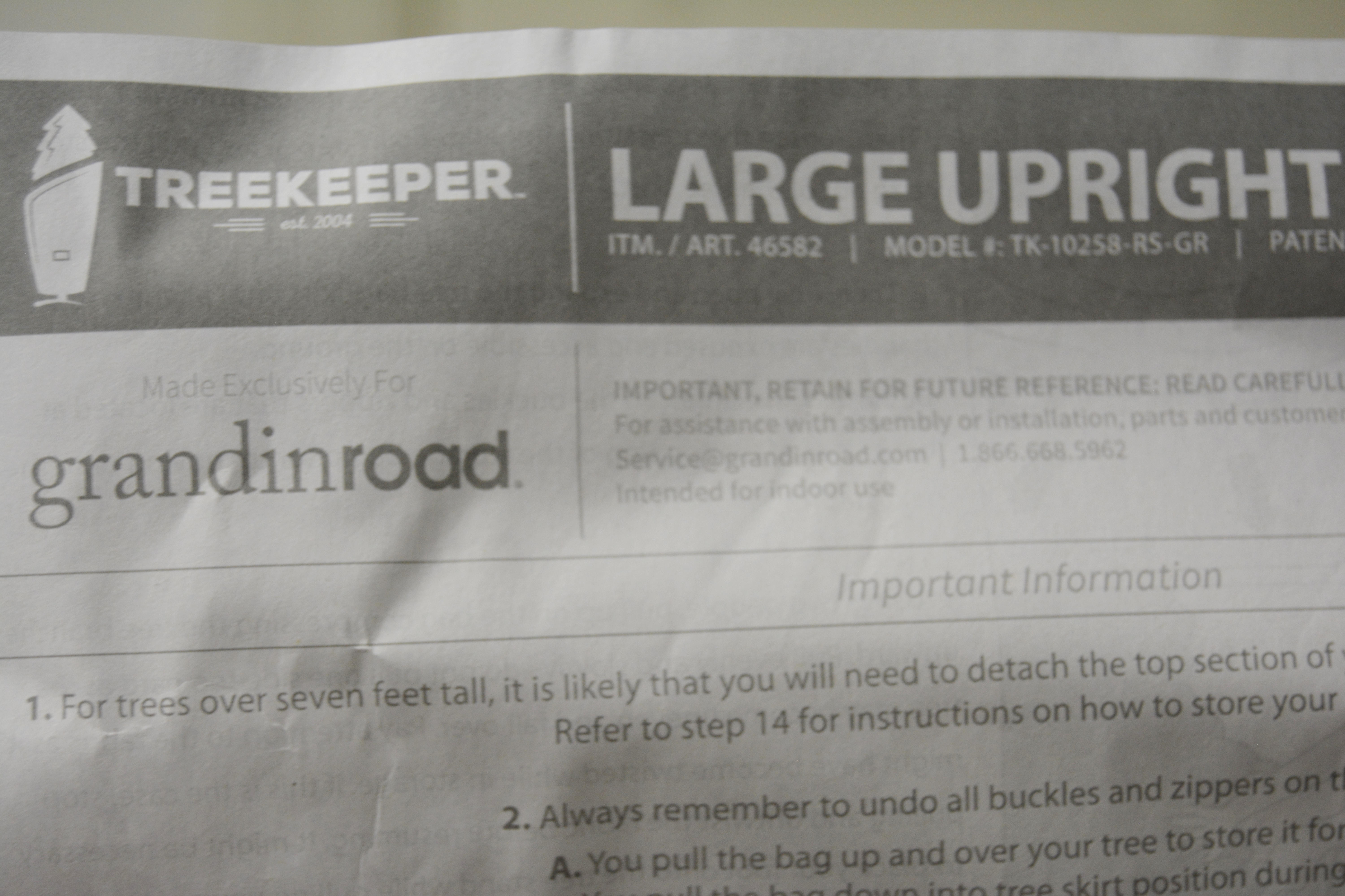 7.5' Artificial Christmas Tree and Grandin Road Tree Keeper Storage Bag