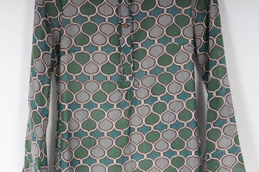 Tory Burch Mod Patterned Button-Up Shift Dress