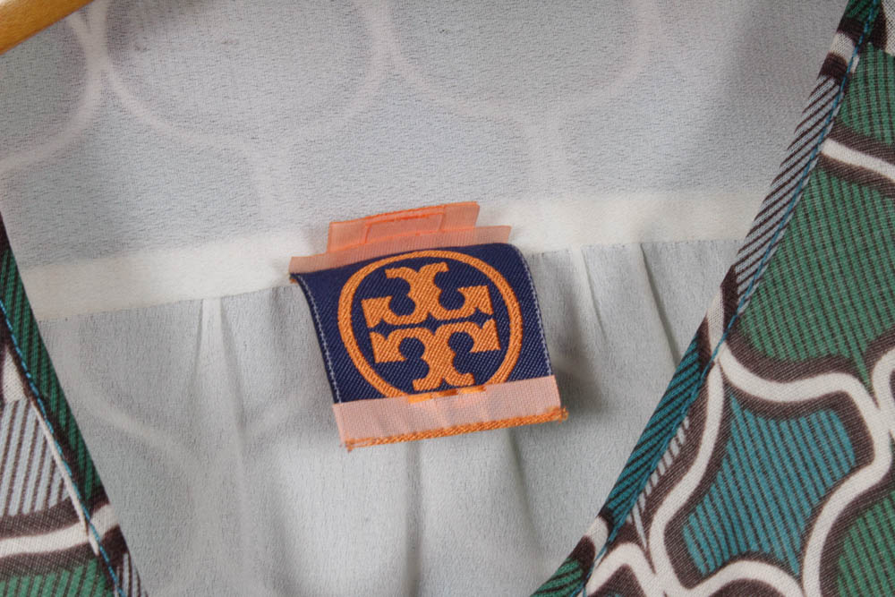 Tory Burch Mod Patterned Button-Up Shift Dress