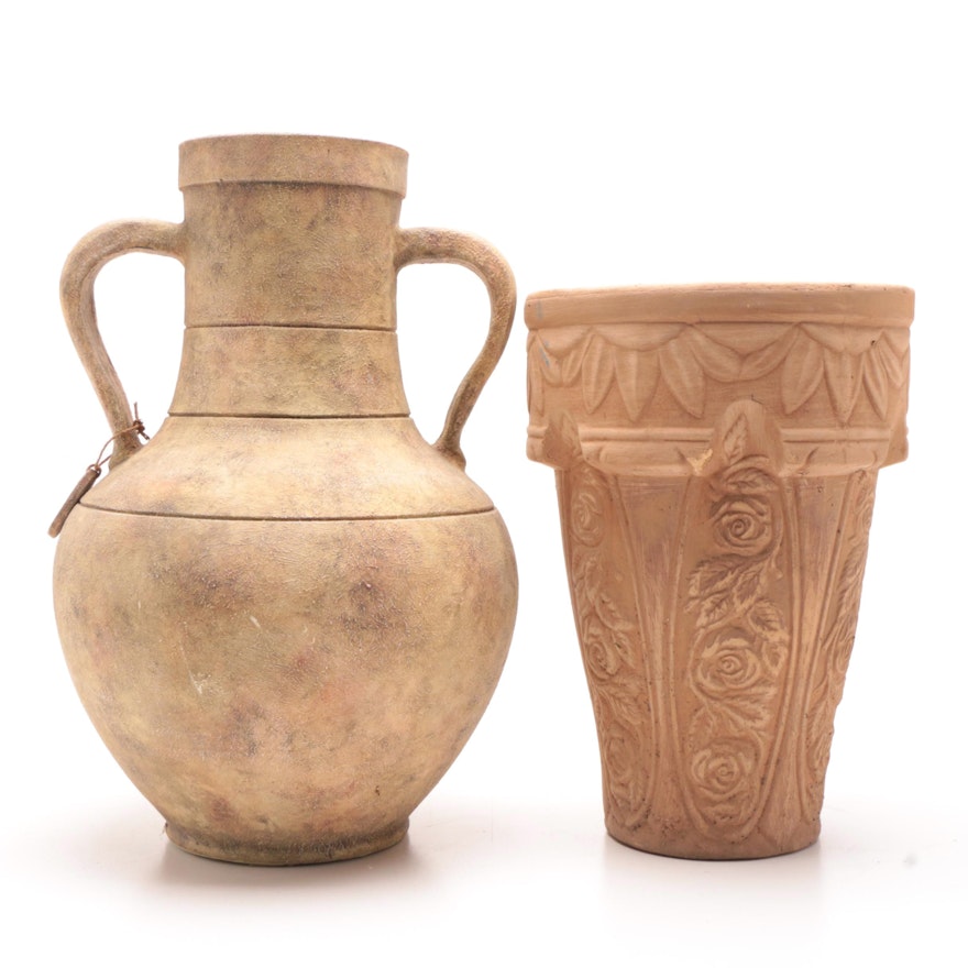 Outdoor Ceramic Planter and Vase