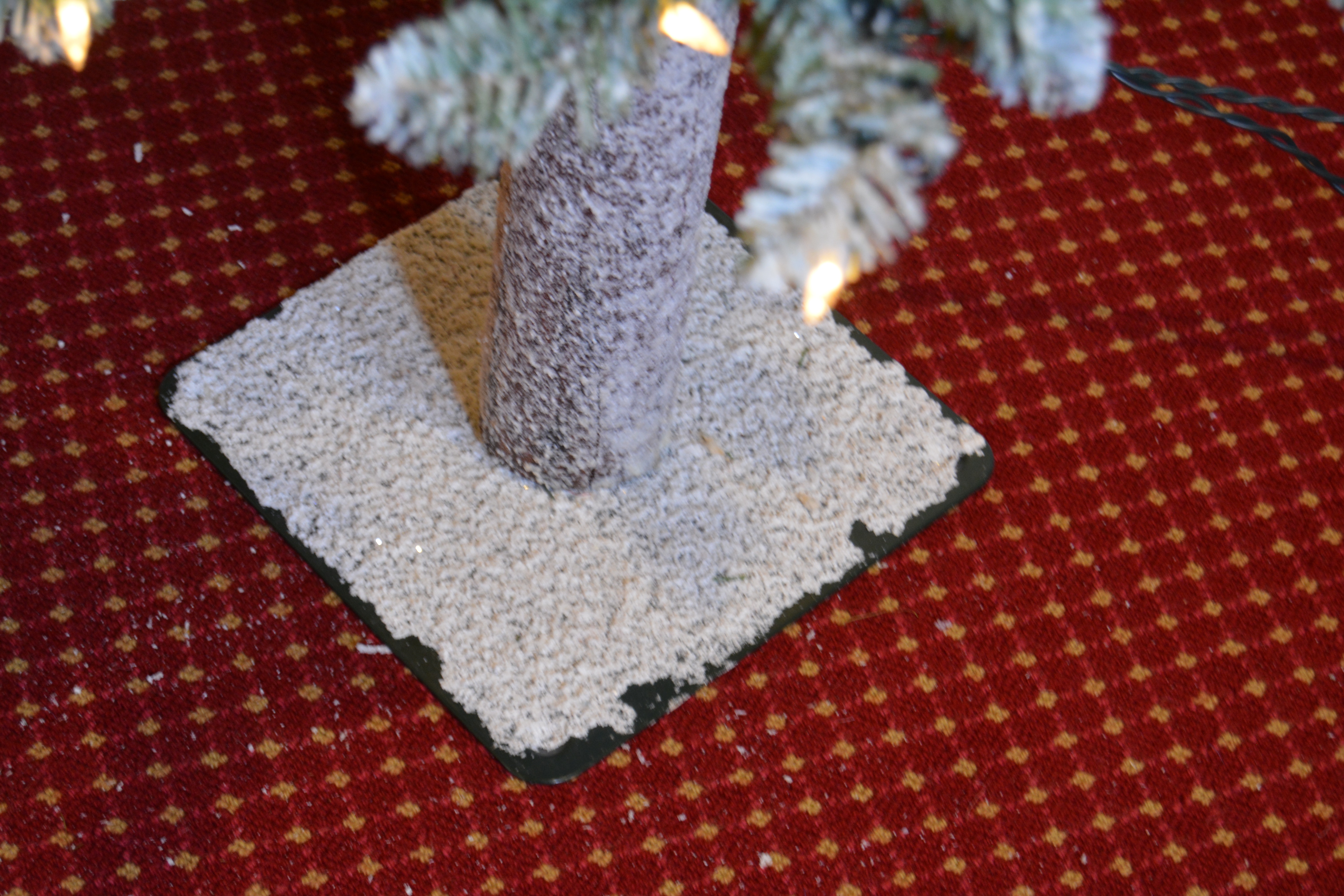 Faux Snow Covered Artificial Pine Trees