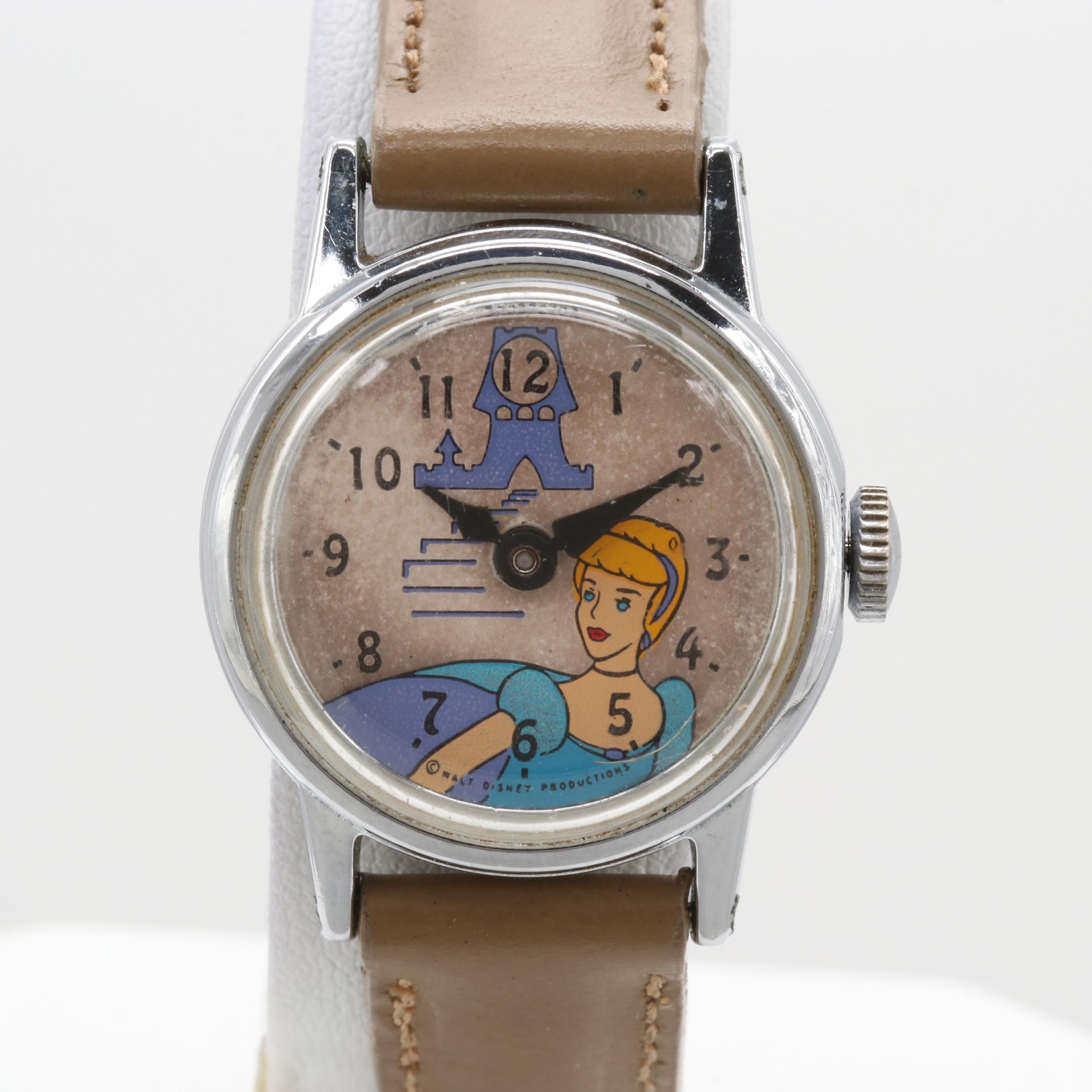 Vintage Timex Stainless Steel Cinderella Character Watch