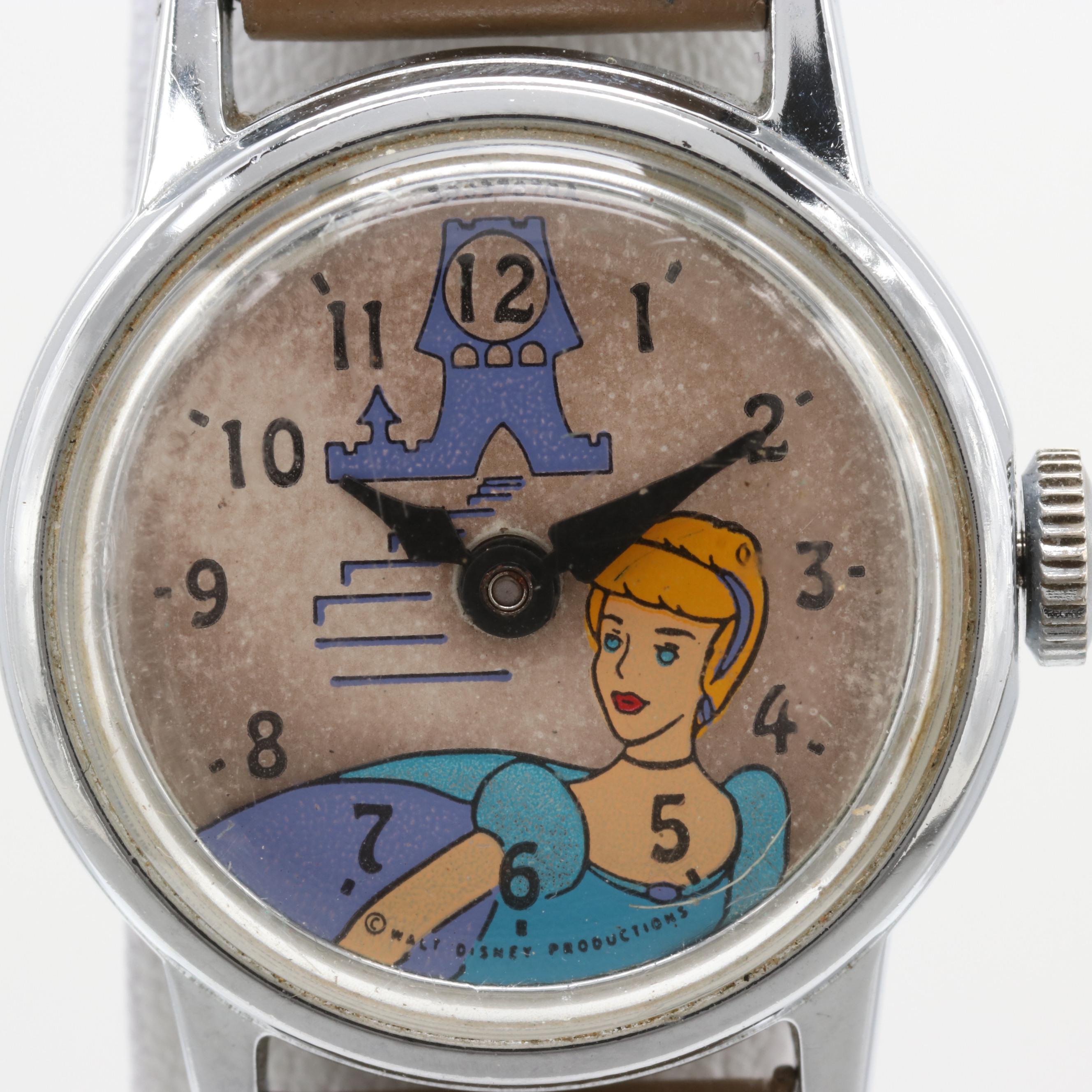 Vintage Timex Stainless Steel Cinderella Character Watch