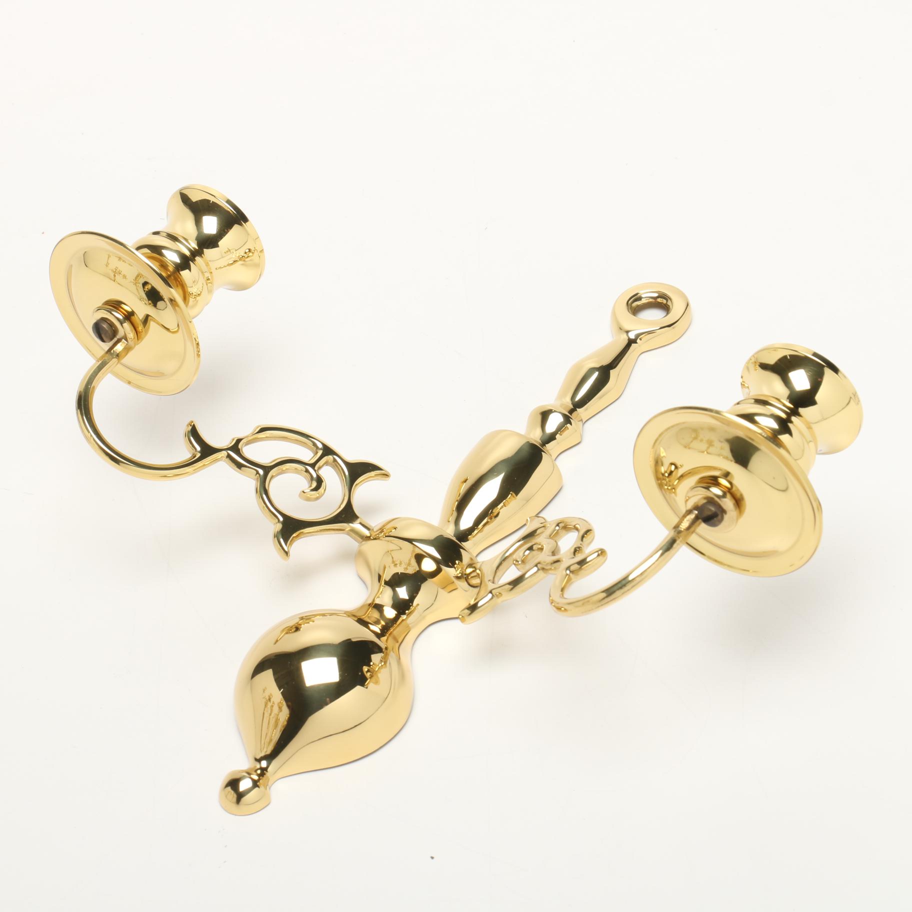 Baldwin Brass Candelabras with Wall Mount Candle Sconces