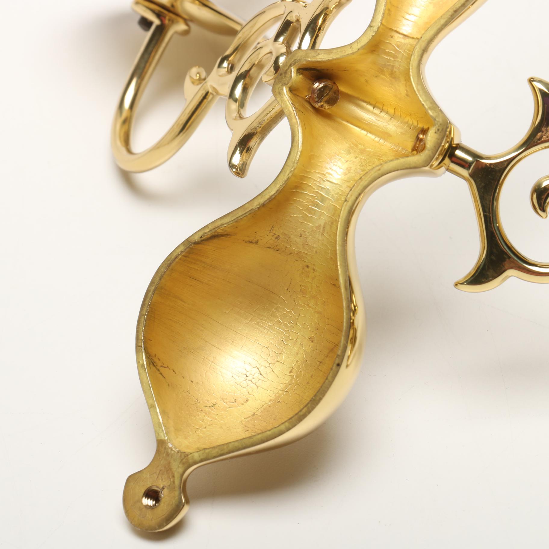 Baldwin Brass Candelabras with Wall Mount Candle Sconces