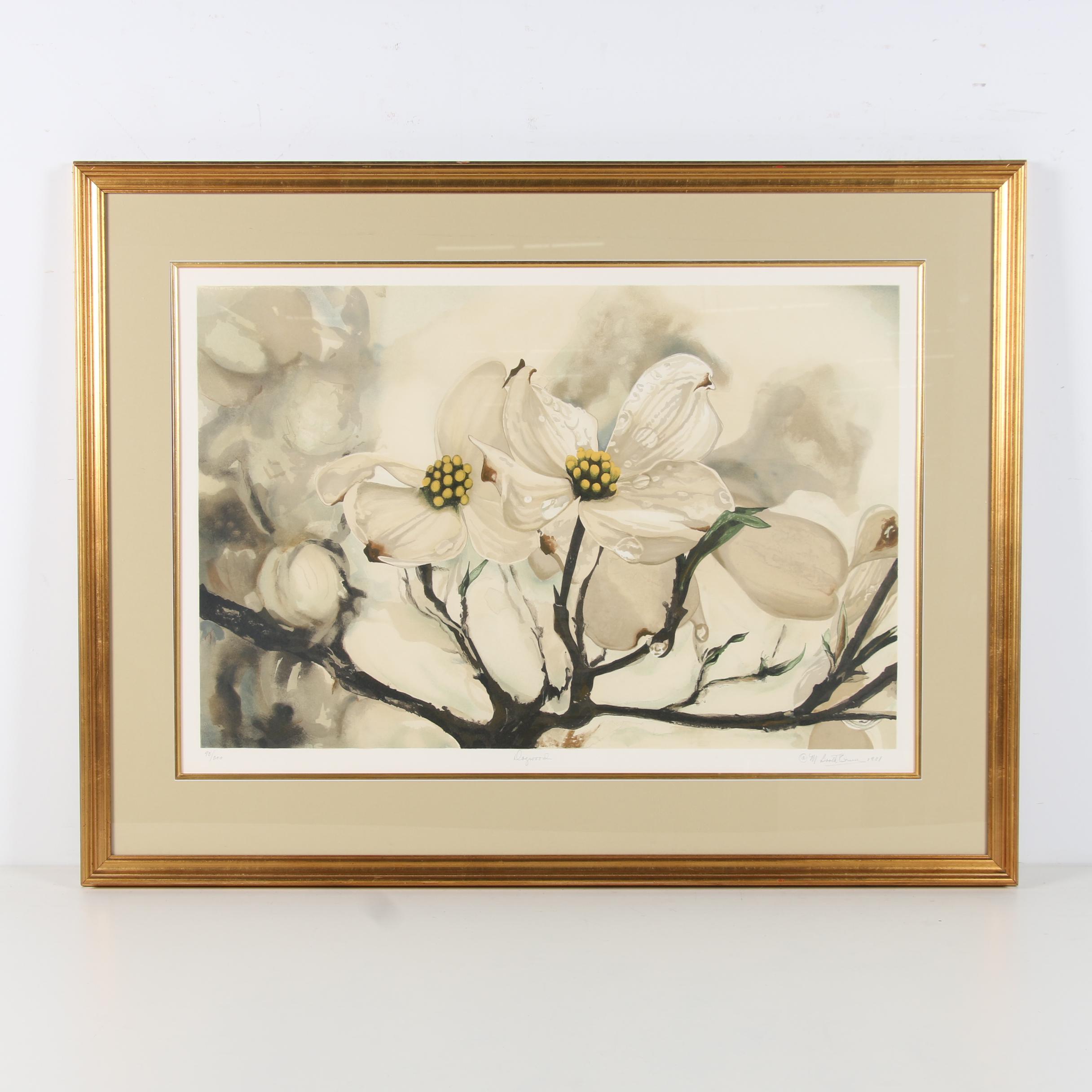 Mary Booth Cabot 1981 Limited Edition Lithograph "Dogwood"