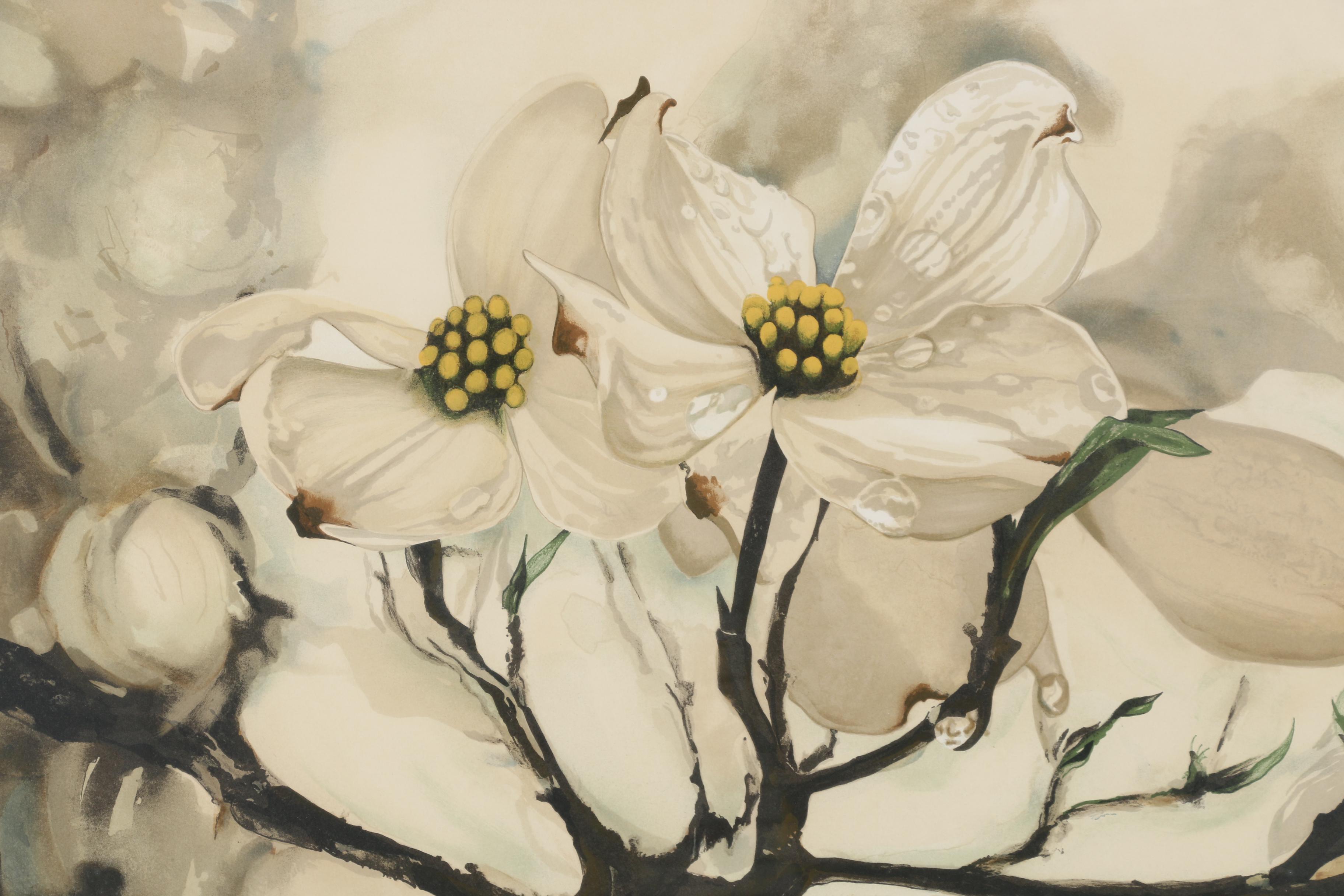 Mary Booth Cabot 1981 Limited Edition Lithograph "Dogwood"