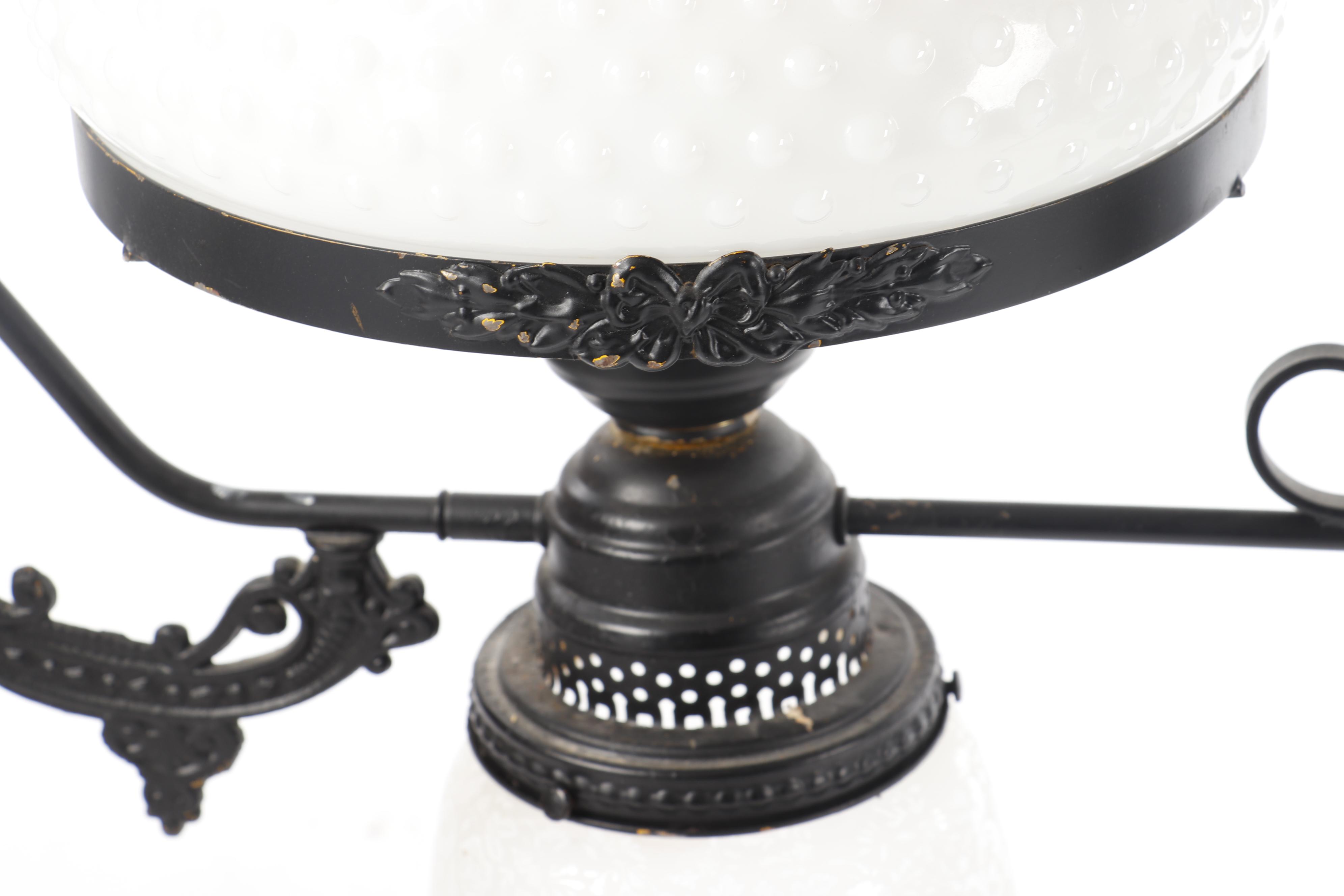 Converted Metal Hanging Gas Light Fixture