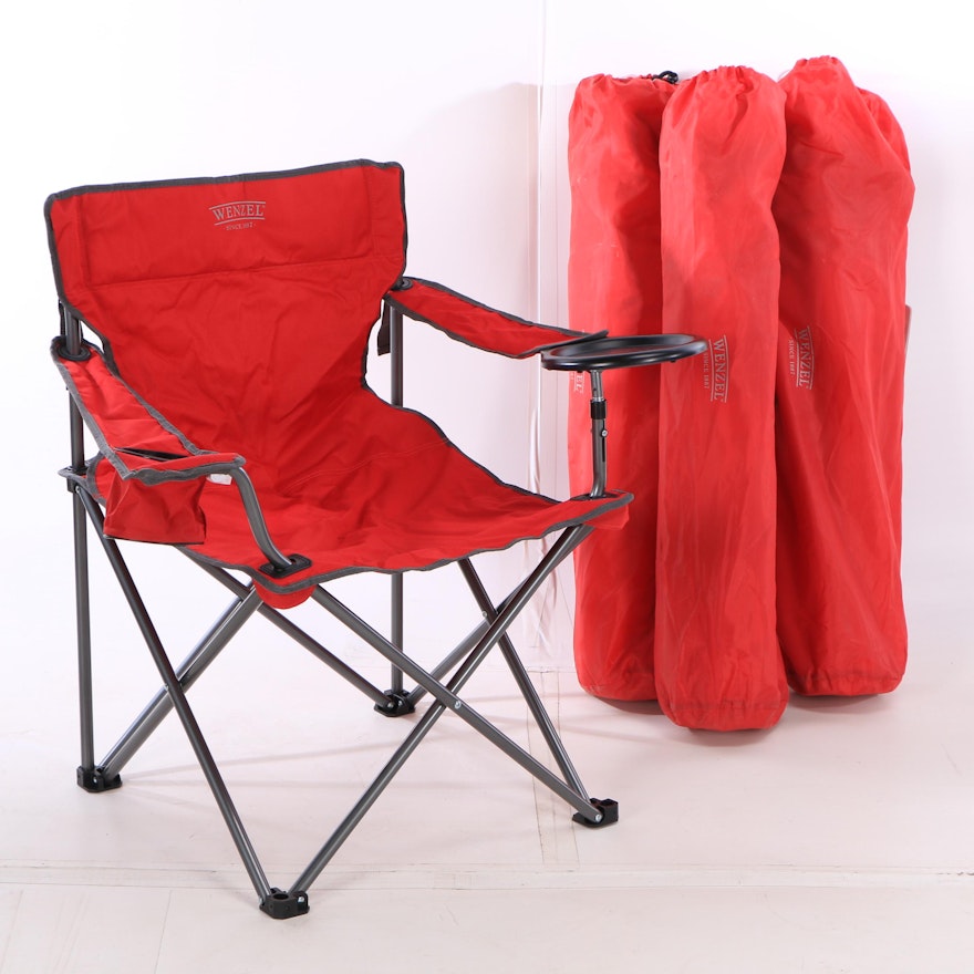 Wenzel Red Outdoor Banquet Chair Set, Extra Large