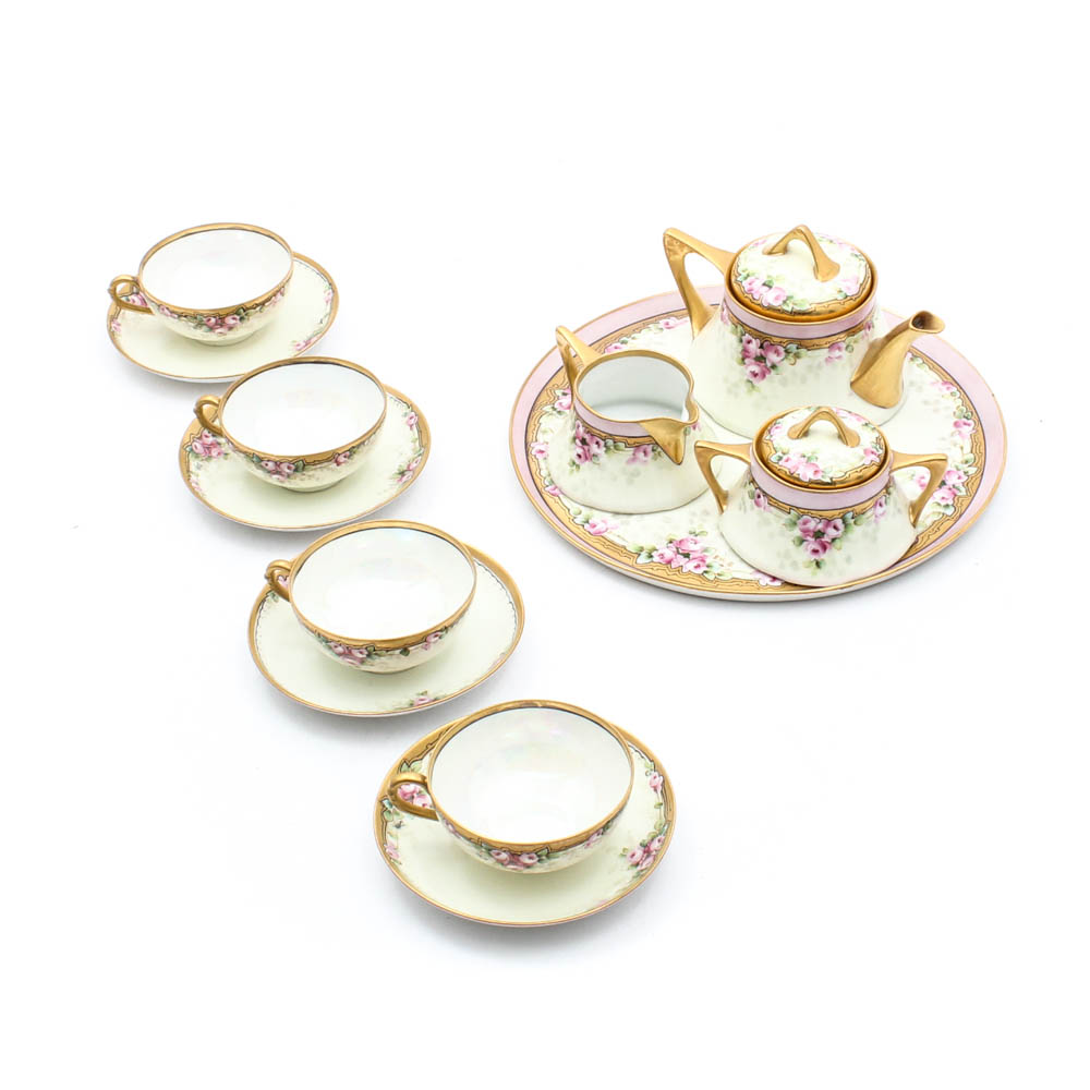 Art Deco Johann Haviland Bavaria Artist Hand Signed Porcelain Teaset