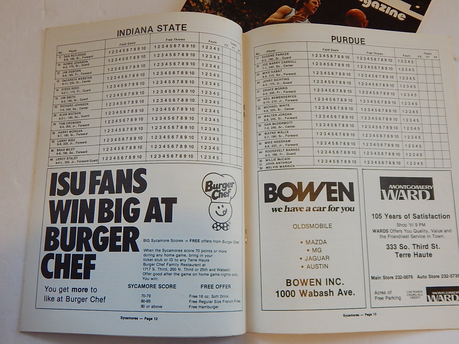 HOF Larry Bird Forever 7.5" Figurine and Indiana State Program