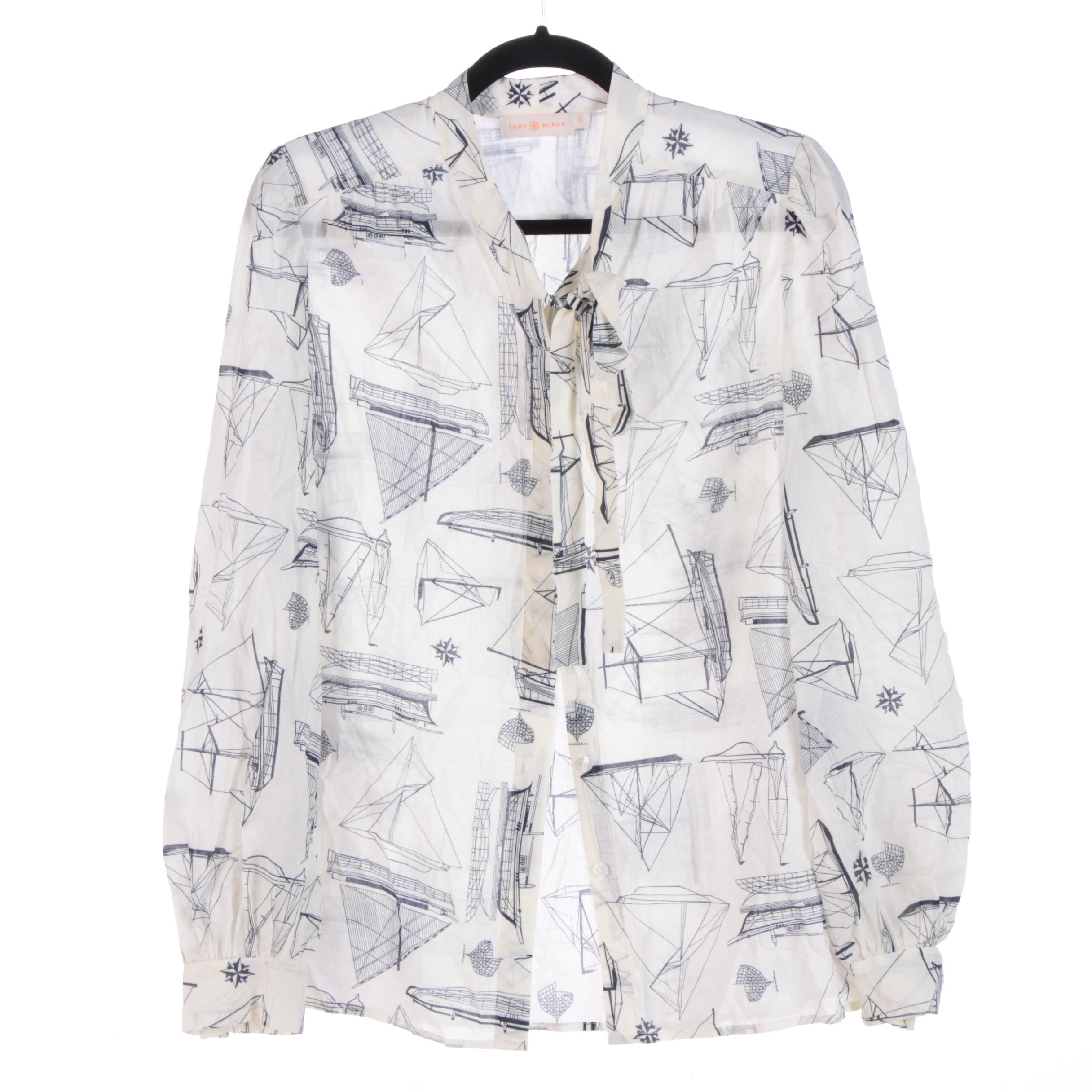 Tory Burch Nautical Print Blouse with Other Blouses and Shirts