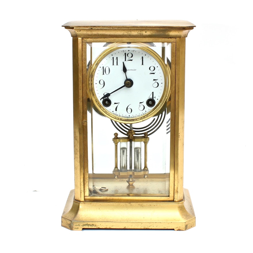 Ansonia Brass Mantel Clock