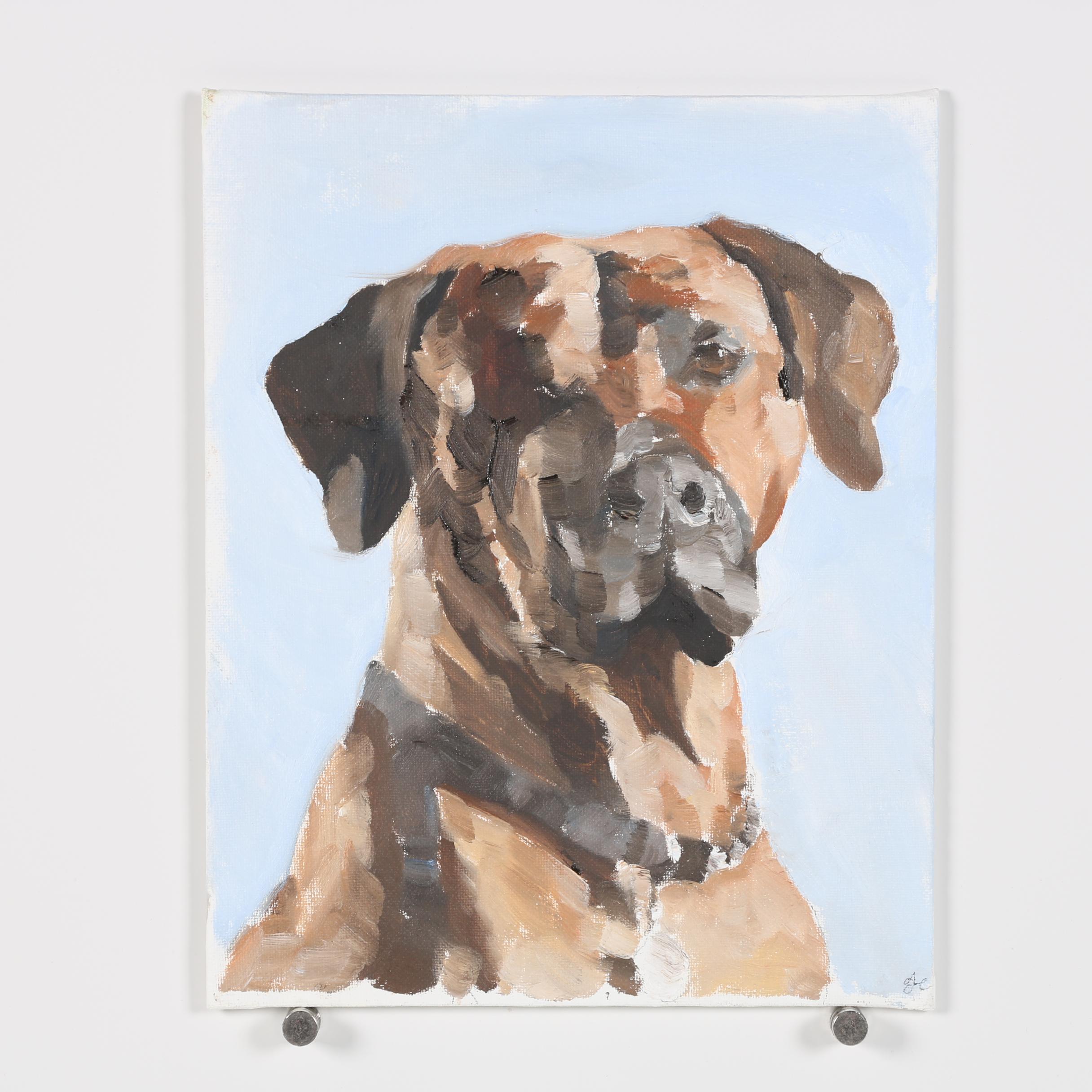 James Coates Oil Painting of a Dog