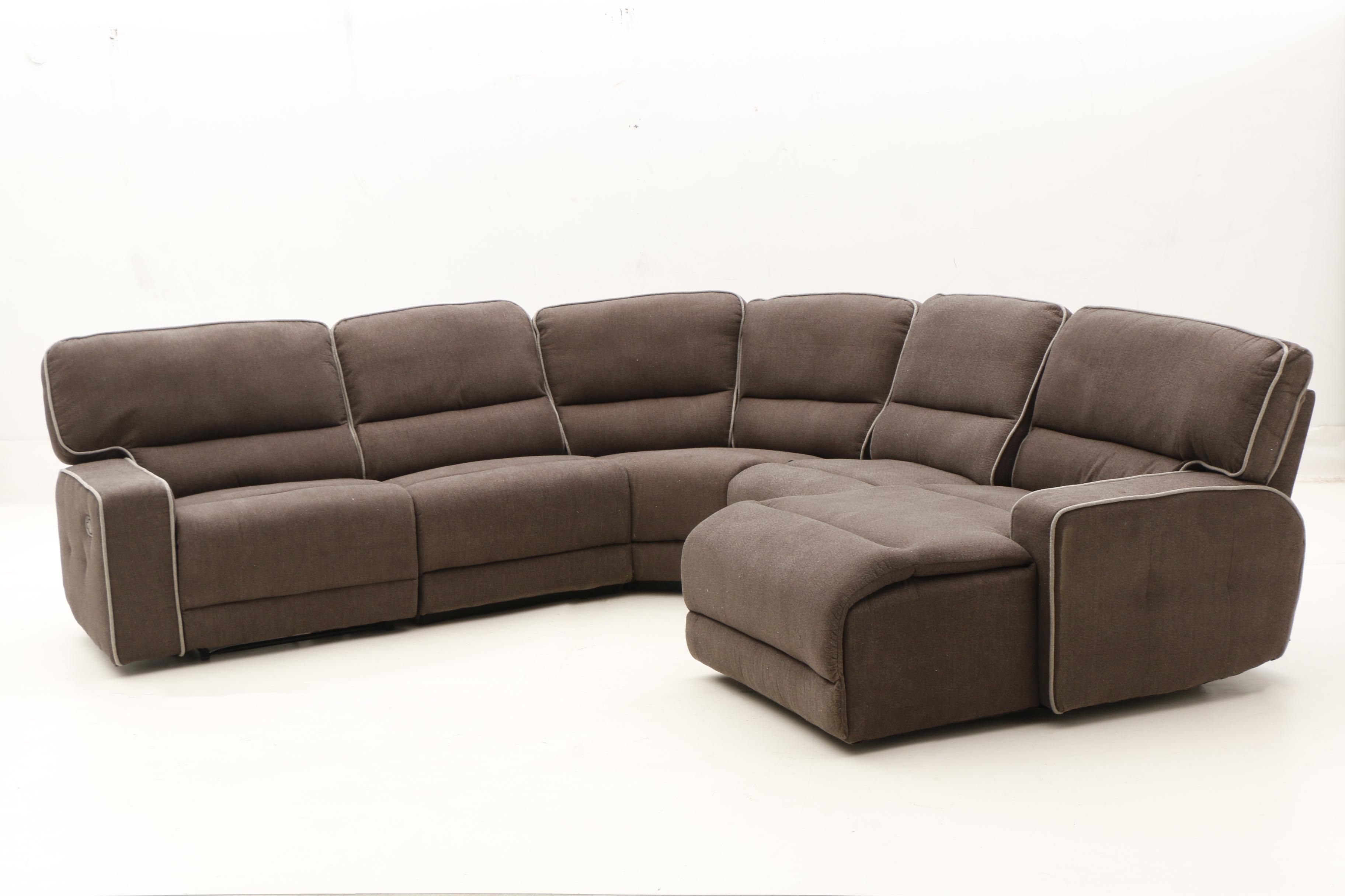 Contemporary Upholstered Five-Piece Sectional Sofa by Zoy Home Furnishing Co.