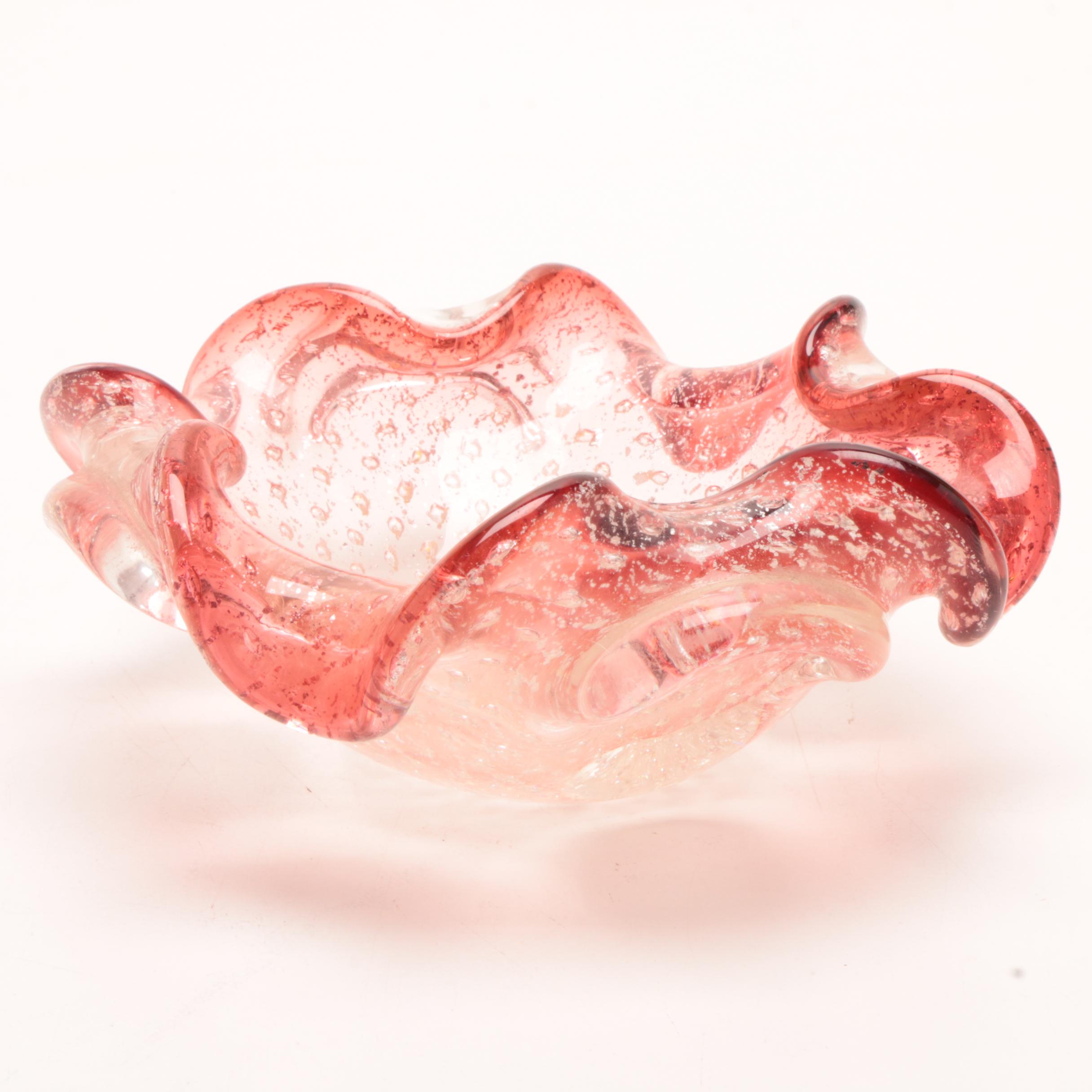 Cranberry Glass Vessels Featuring Fenton