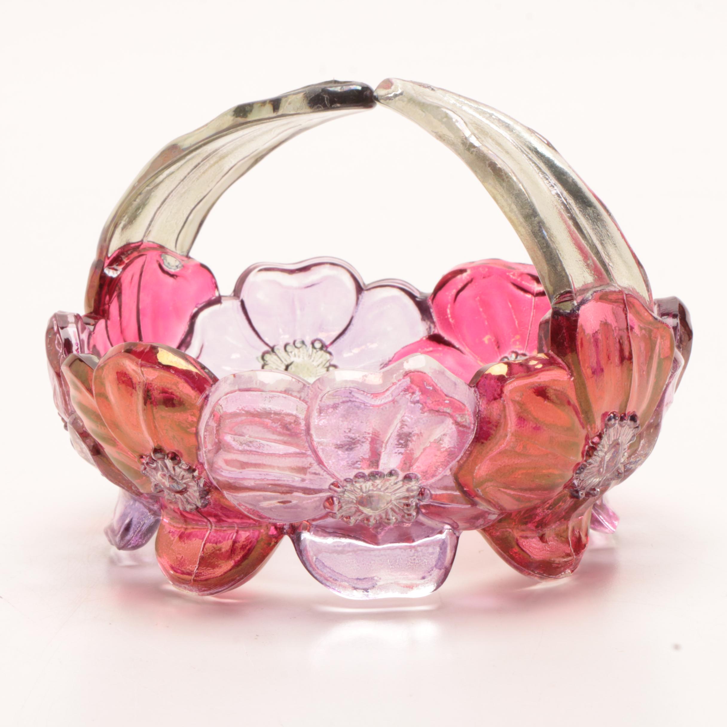 Cranberry Glass Vessels Featuring Fenton