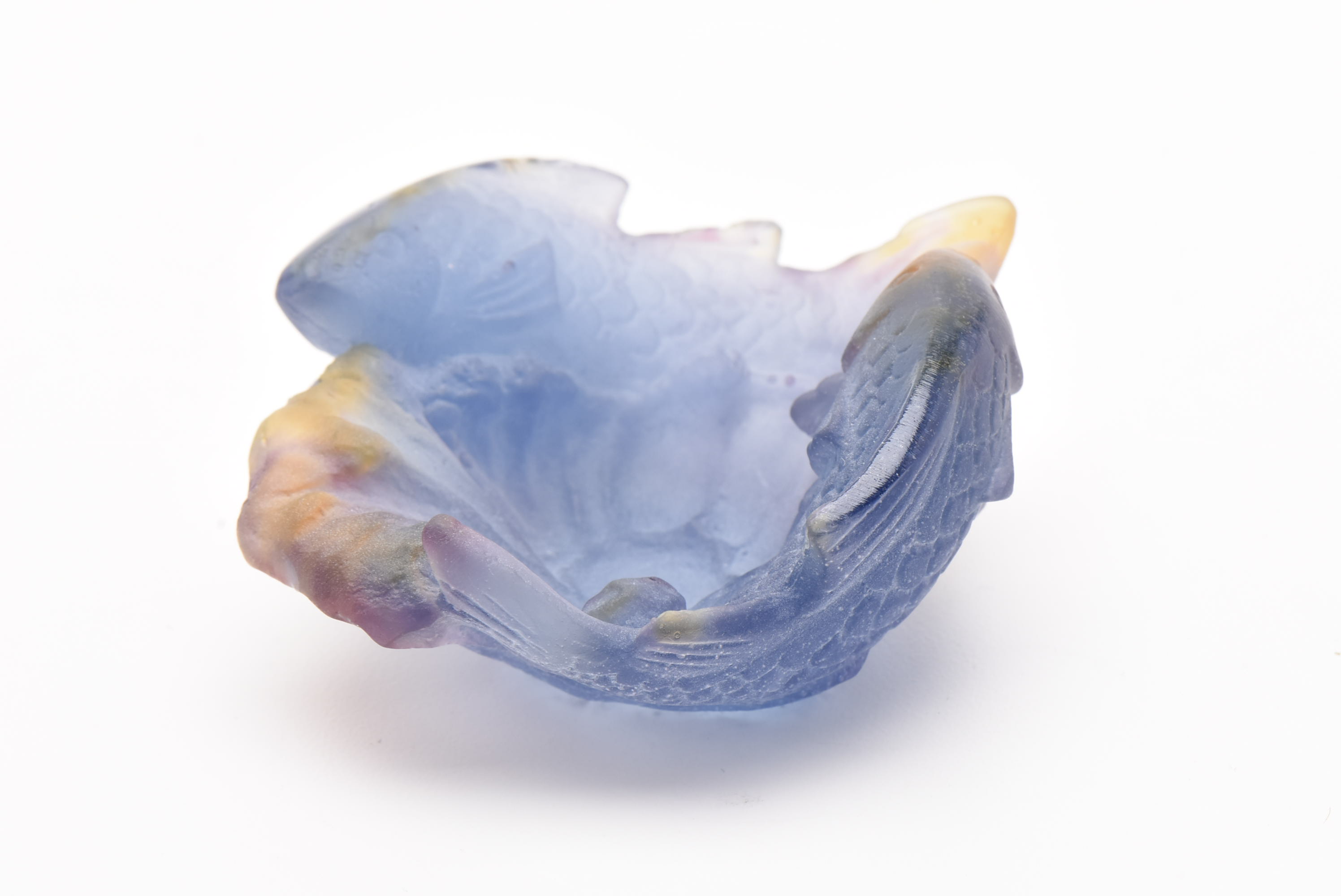 Daum France Small Art Glass Fish Bowl