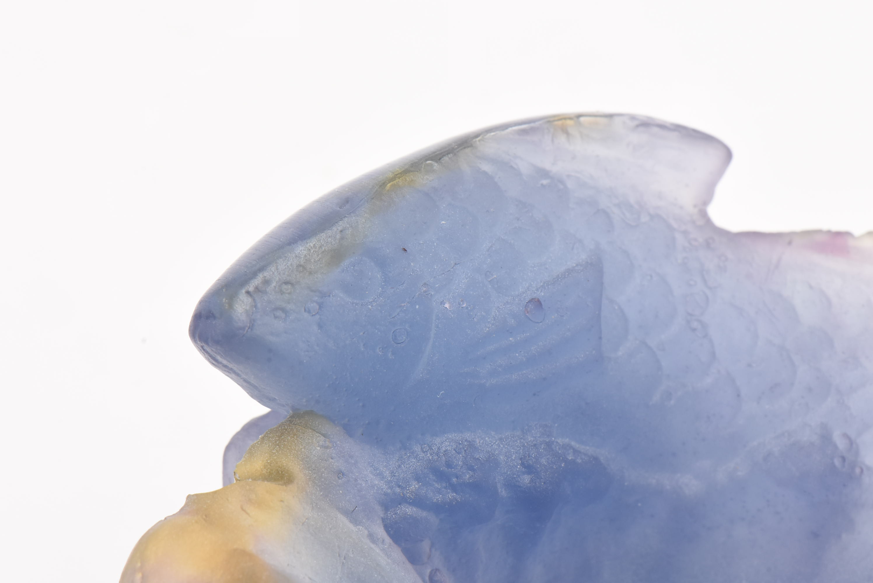 Daum France Small Art Glass Fish Bowl