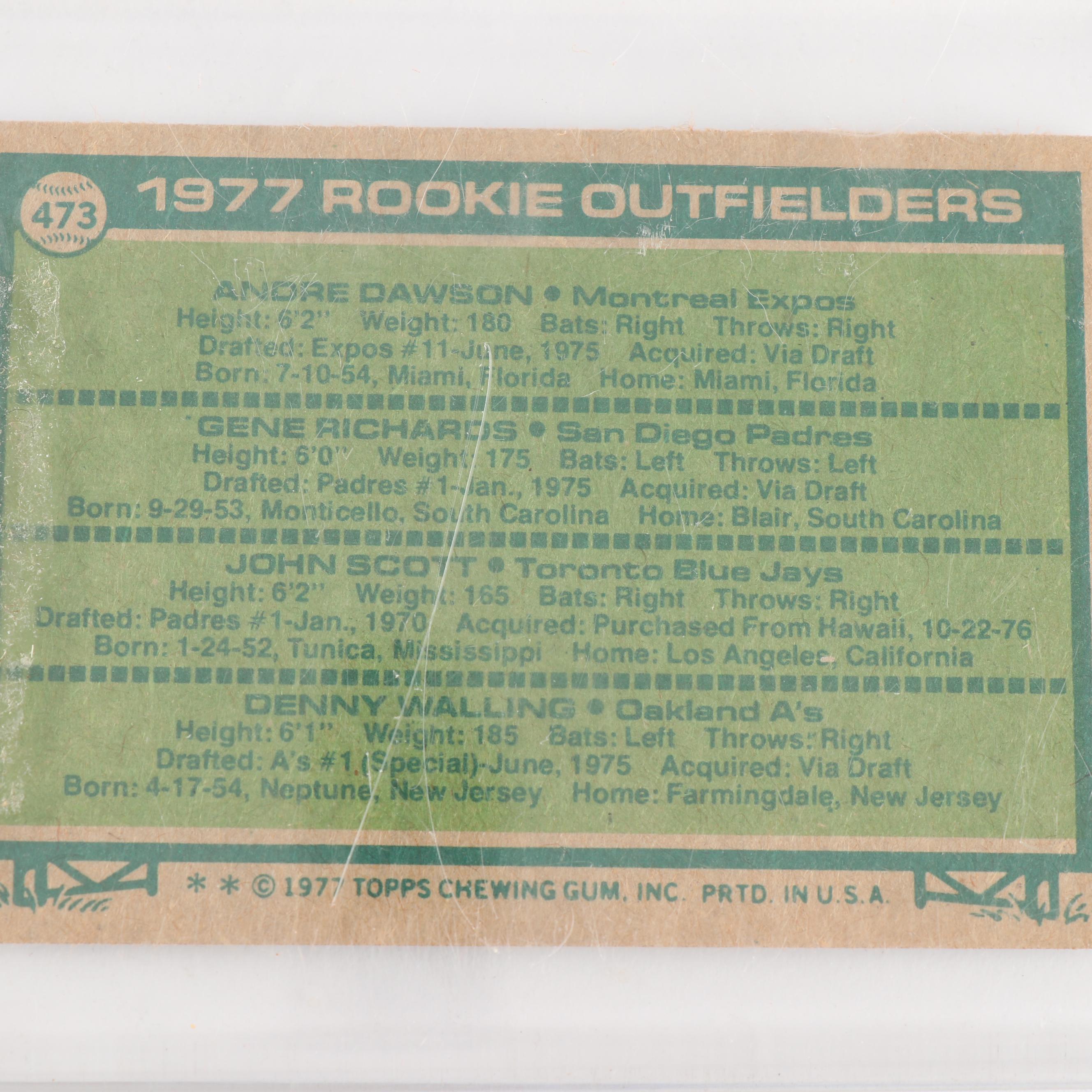 Vintage Topps Rookie Baseball Cards including PSA Graded Mark McGwire