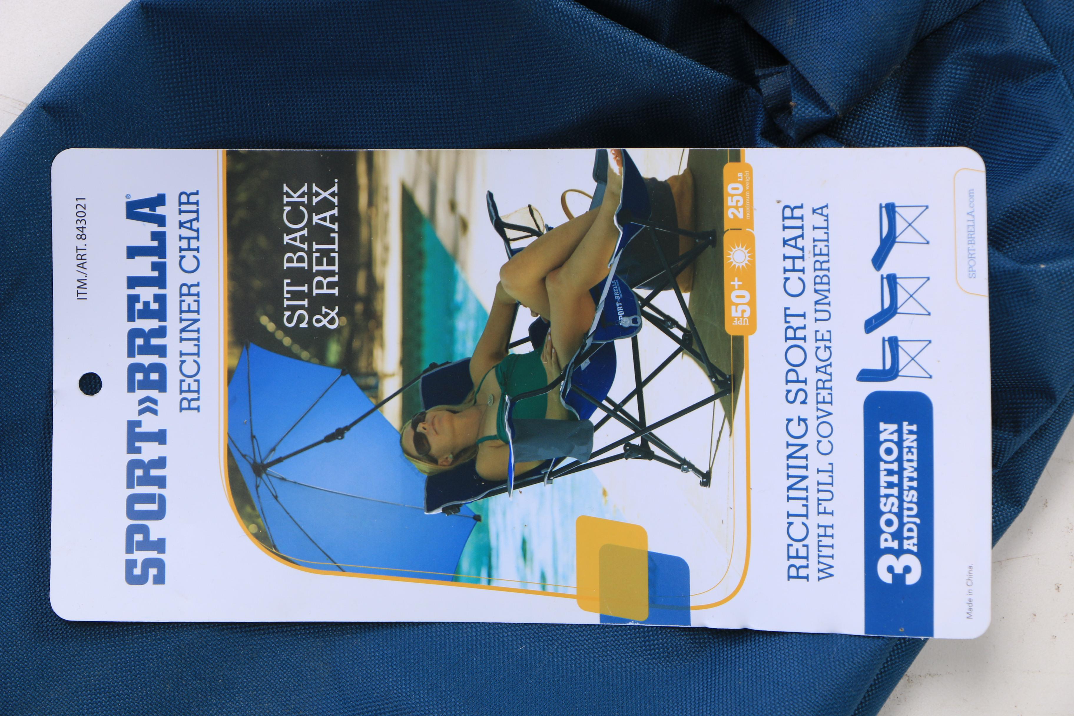 Sport-Brella Recliner Chair with Full Canopy Umbrella