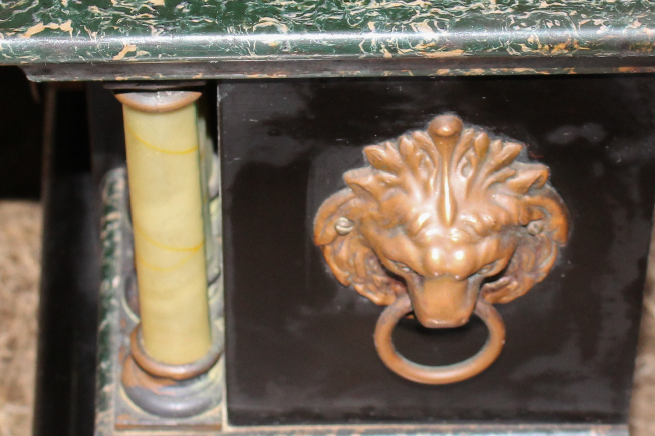 Antique Seth Thomas Adamantine Mantel Clock with Celluloid Pillars