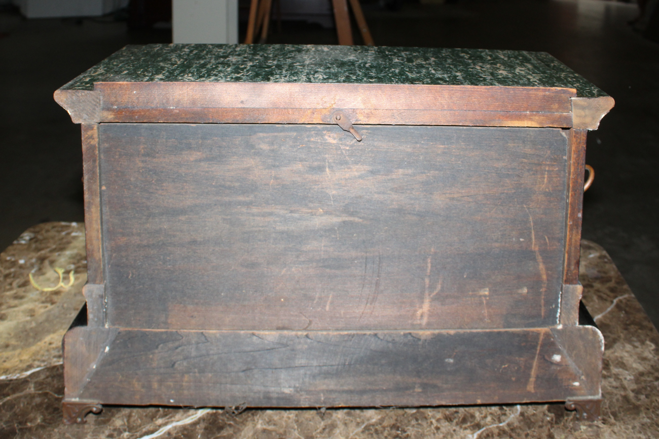 Antique Seth Thomas Adamantine Mantel Clock with Celluloid Pillars