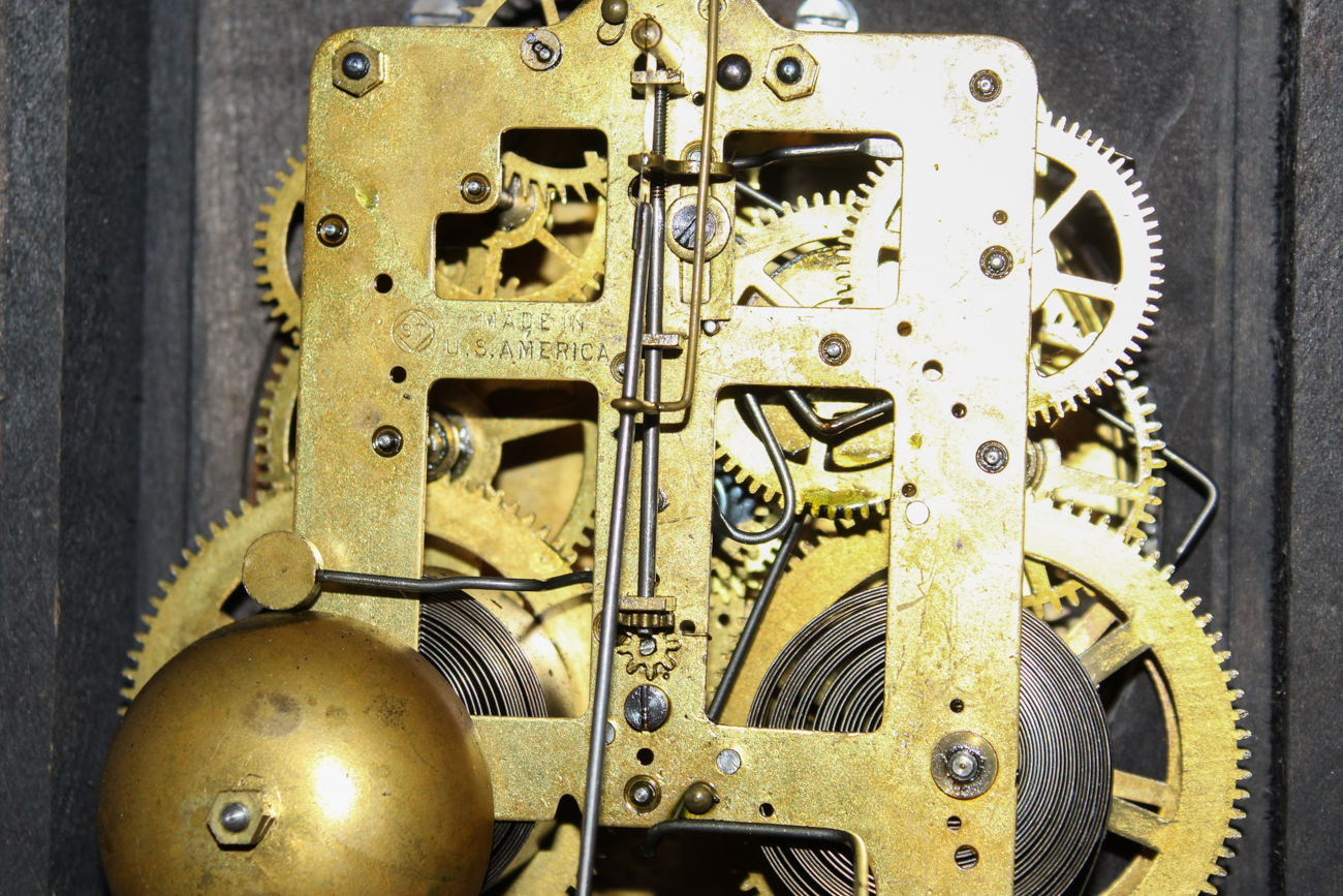 Antique Seth Thomas Adamantine Mantel Clock with Celluloid Pillars