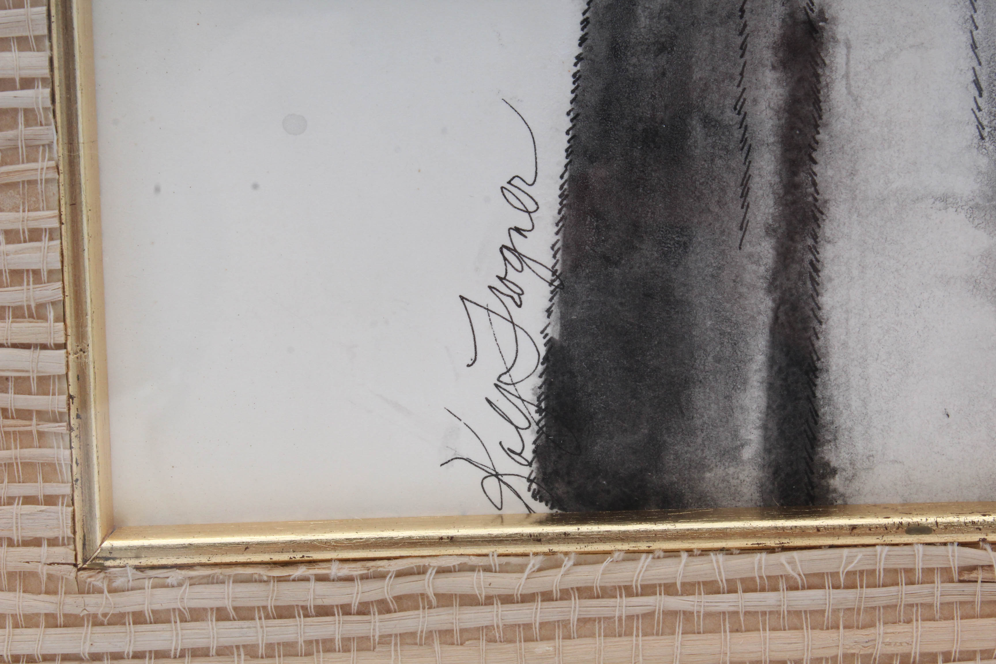 Kay Trogner Ink and Gouache Fashion Drawing