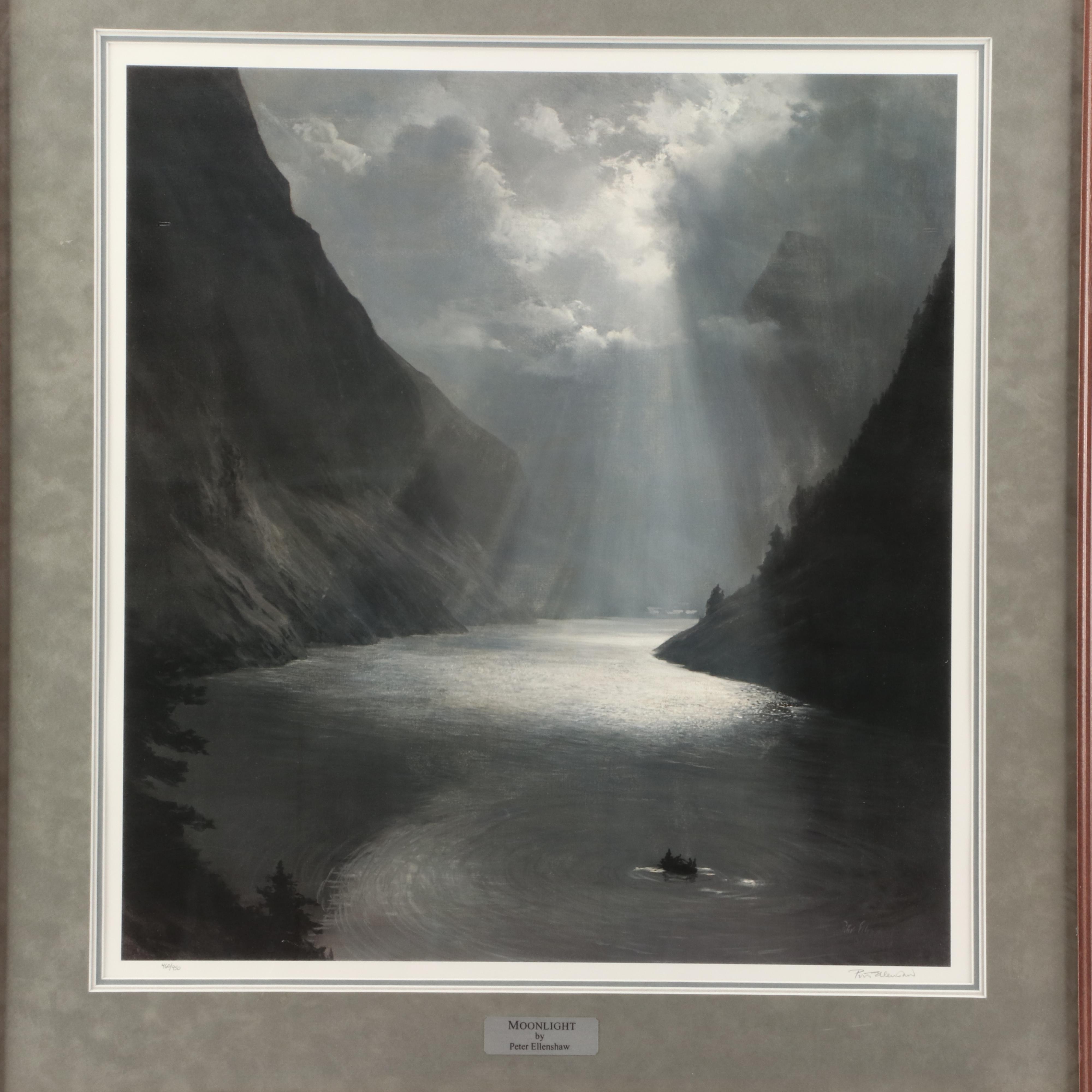 Peter Ellenshaw 1984 Limited Edition Offset Lithograph "Moonlight"