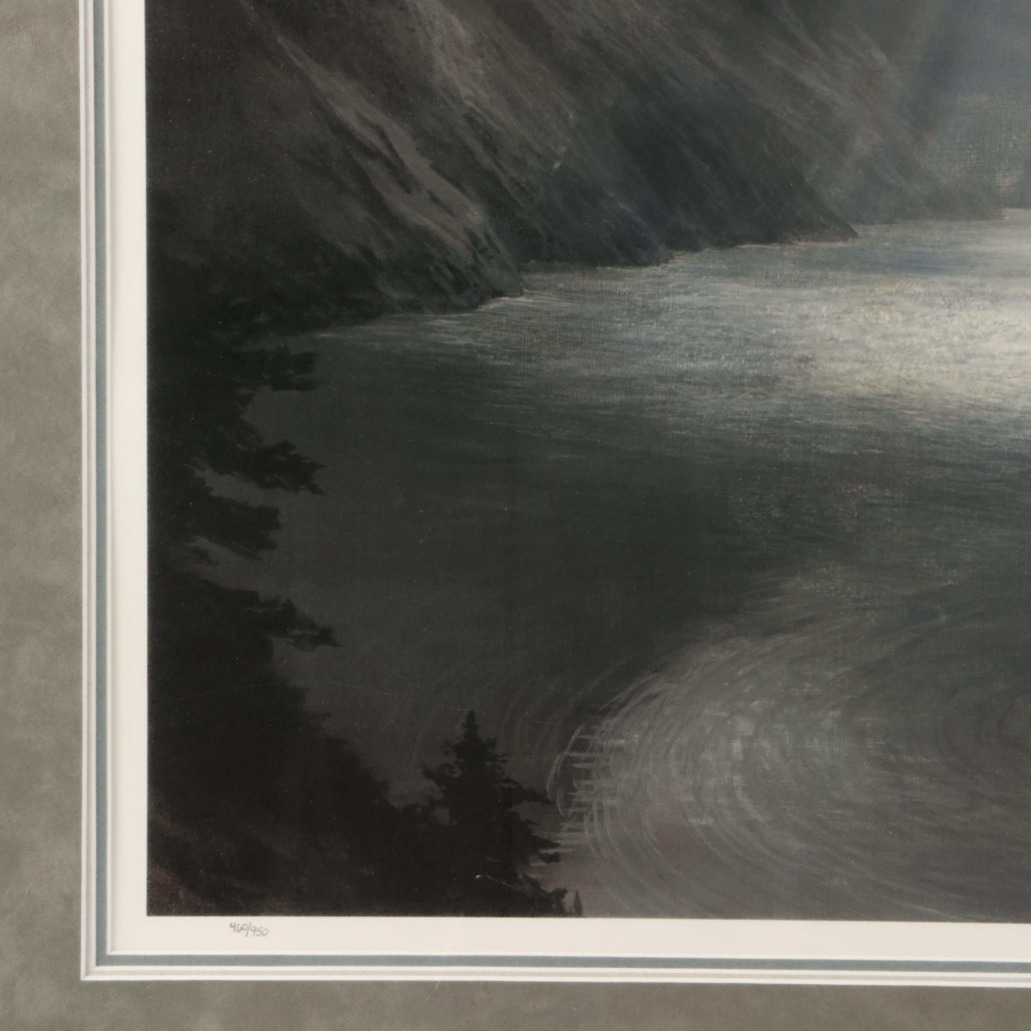 Peter Ellenshaw 1984 Limited Edition Offset Lithograph "Moonlight"