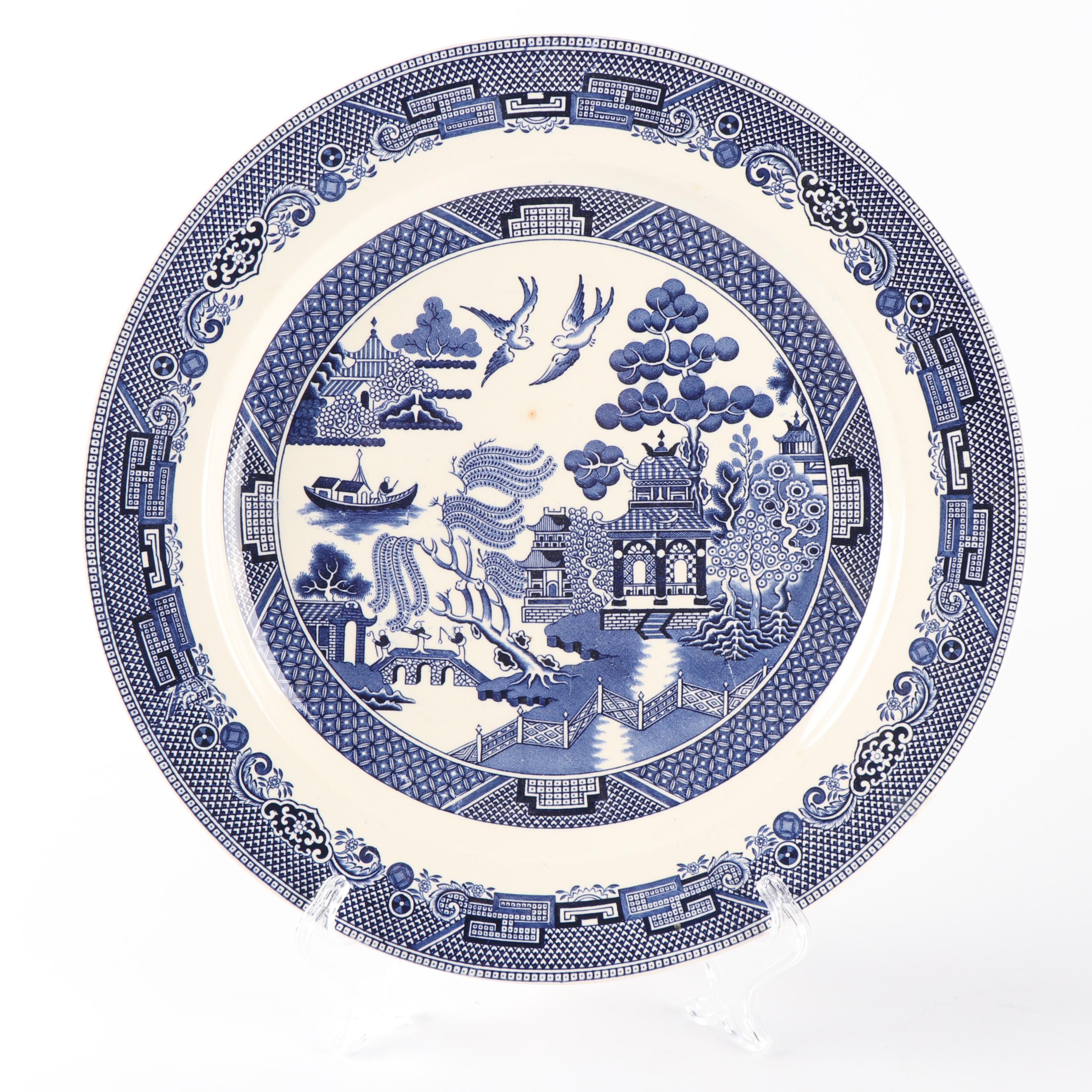 Vintage "Blue Willow" Dinnerware featuring Johnson Bros.