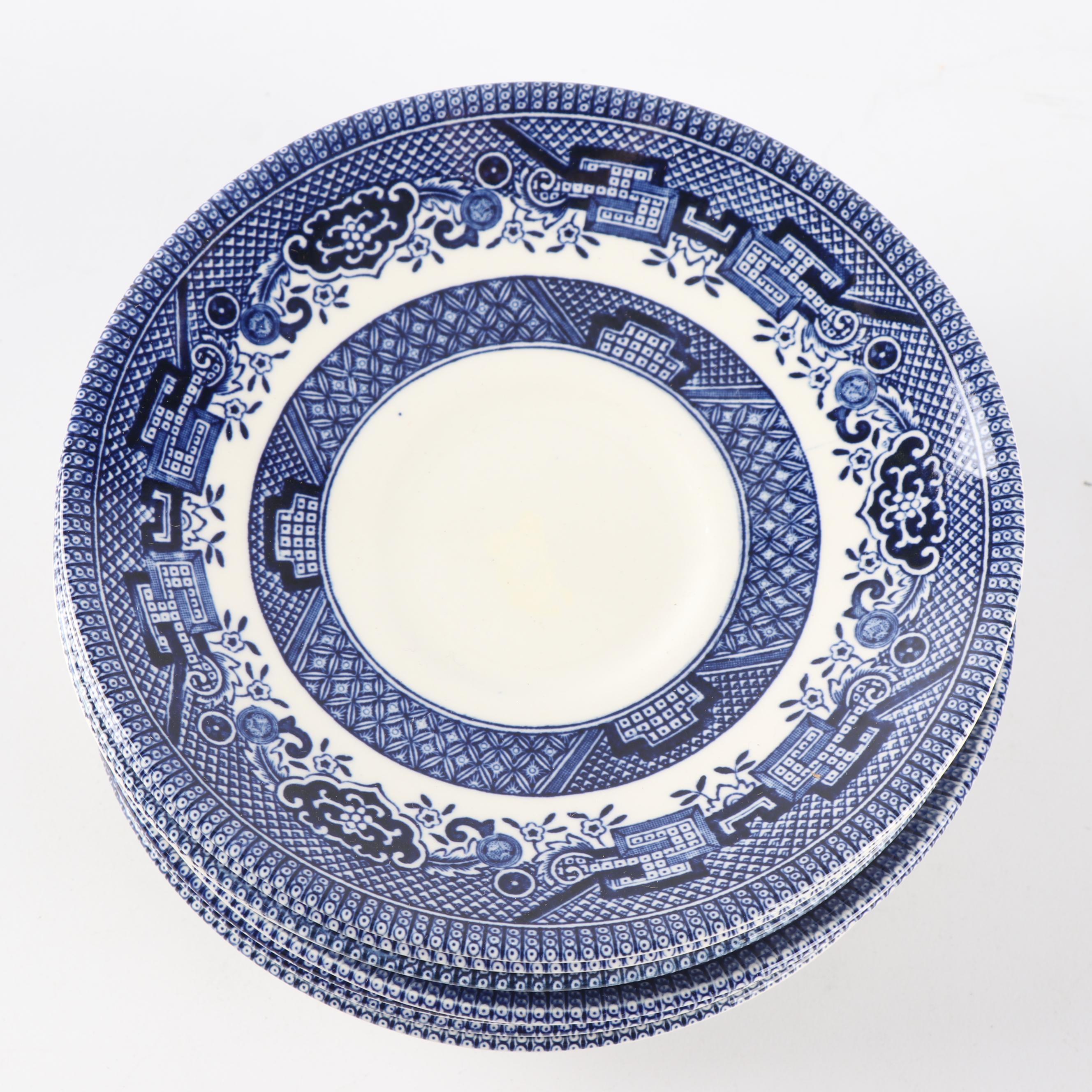 Vintage "Blue Willow" Dinnerware featuring Johnson Bros.