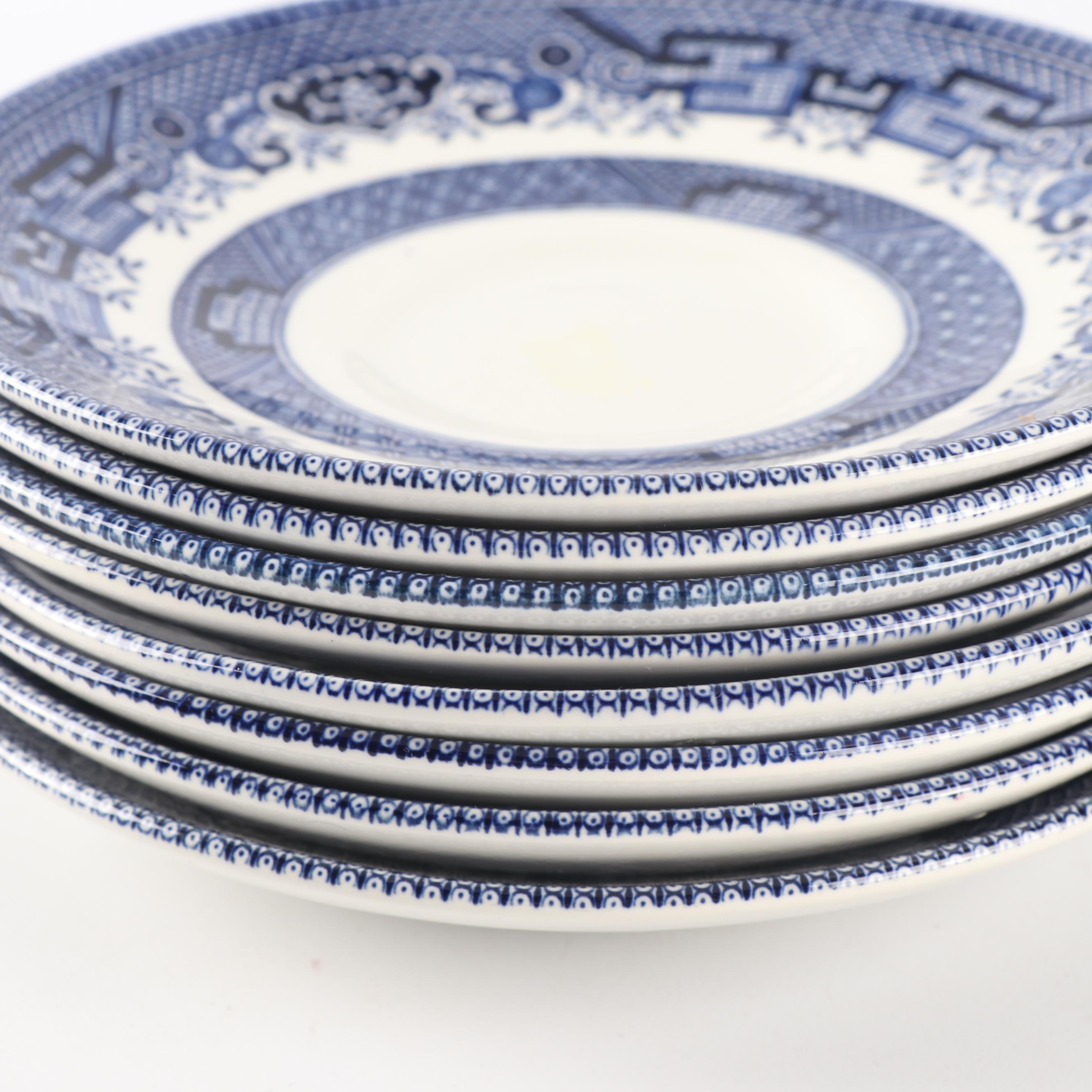 Vintage "Blue Willow" Dinnerware featuring Johnson Bros.