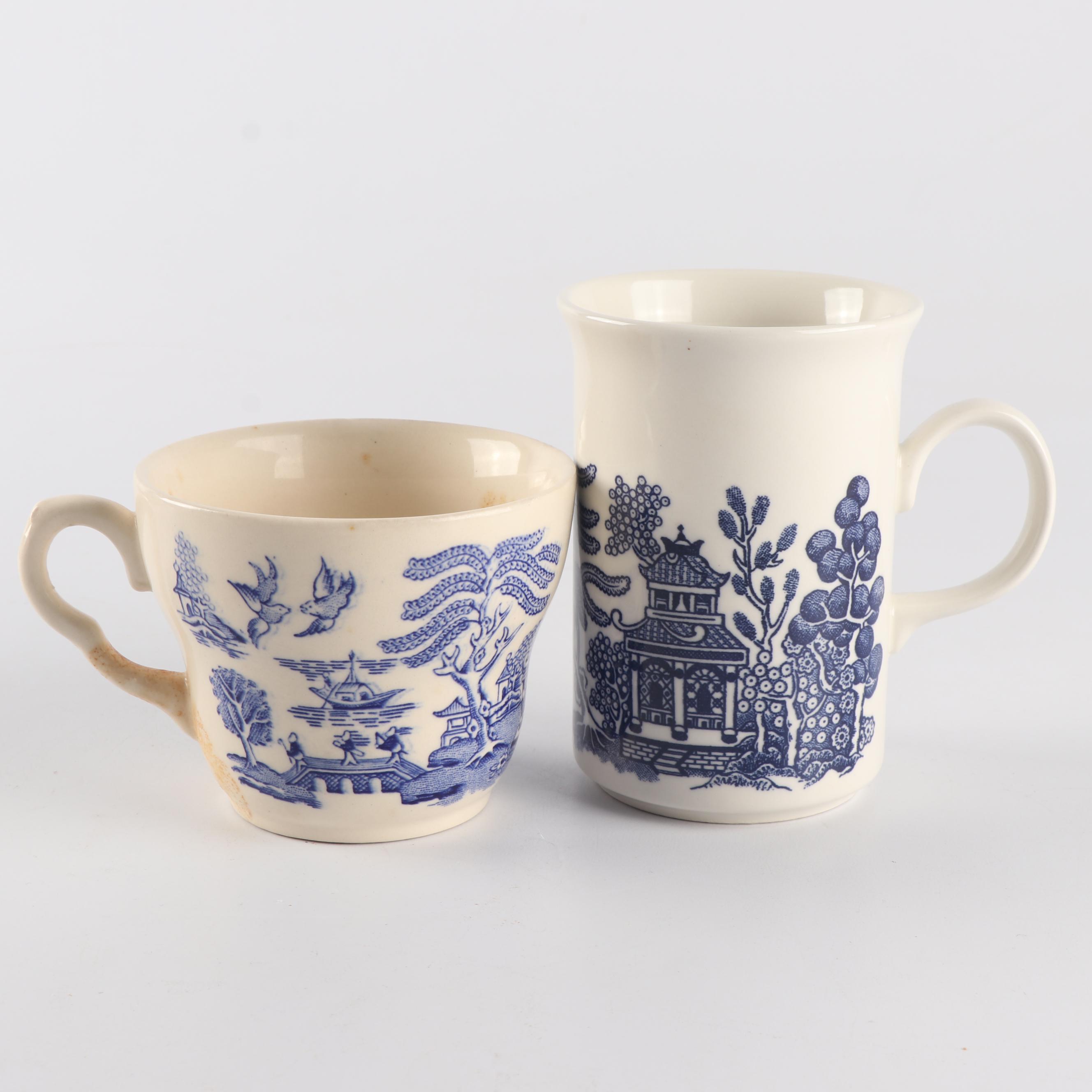 Vintage "Blue Willow" Dinnerware featuring Johnson Bros.