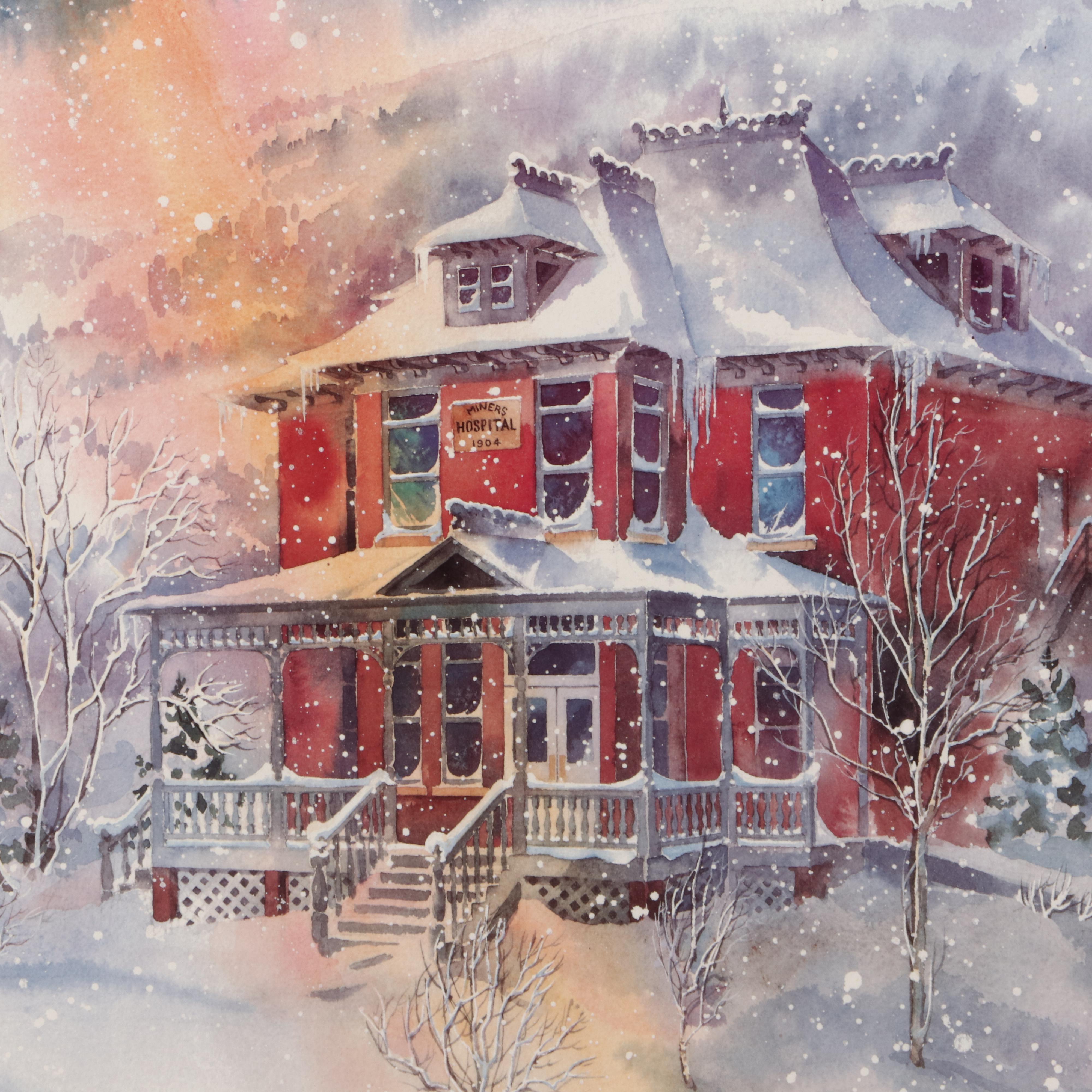 Judy Taylor Limited Edition Offset Lithograph "Miner's Hospital / Park City"