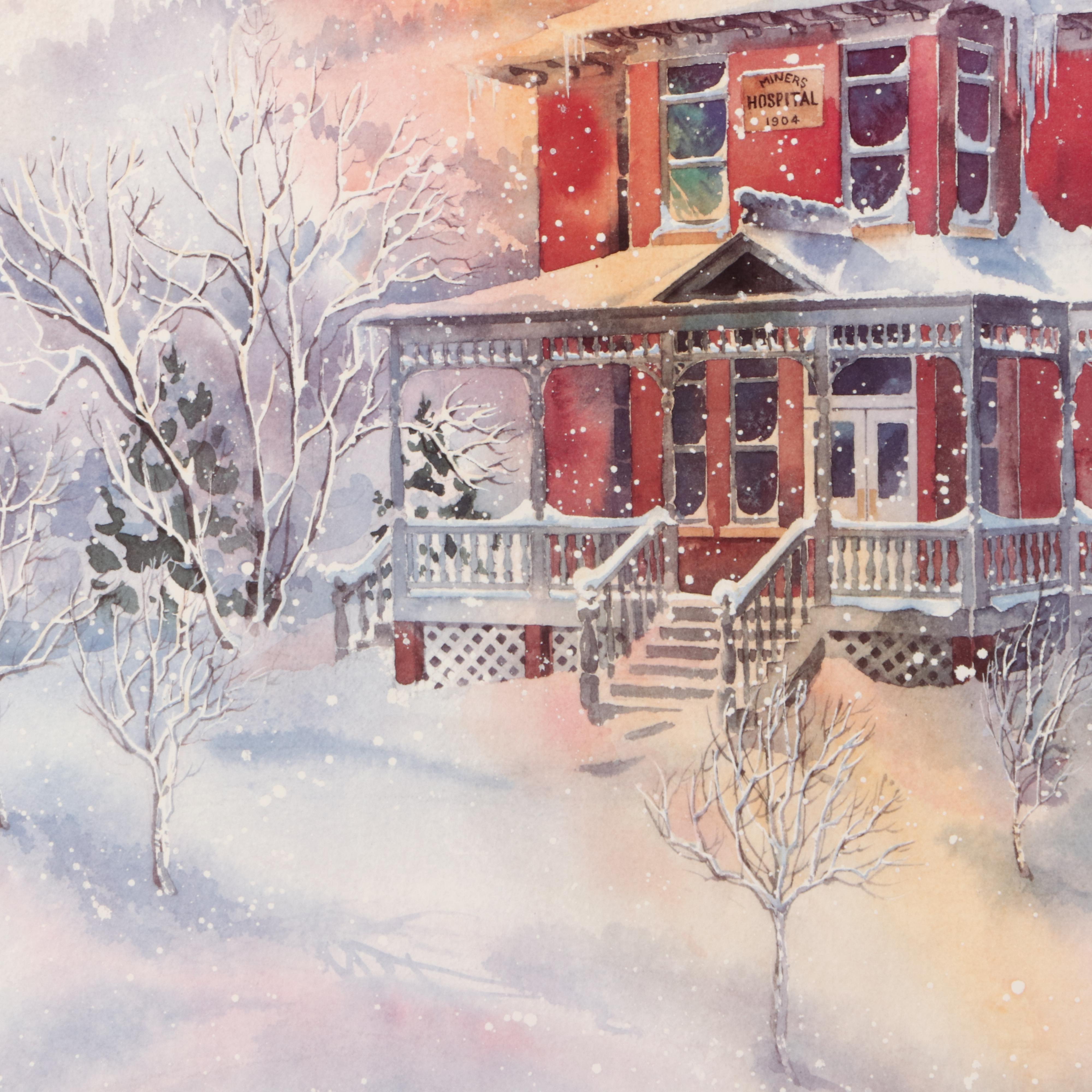 Judy Taylor Limited Edition Offset Lithograph "Miner's Hospital / Park City"