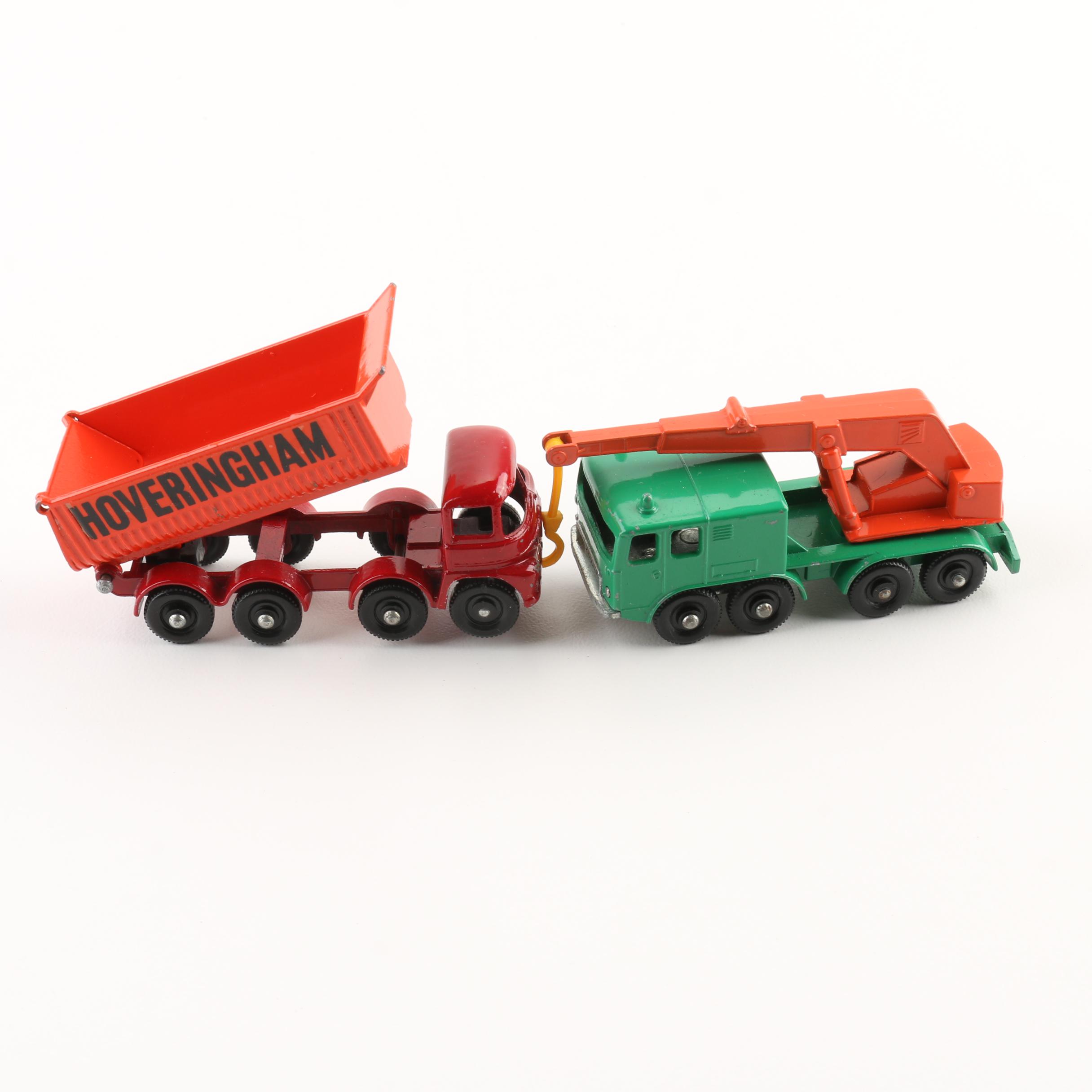 Group of 1960s Matchbox Cars with a Vintage Matchbox Carrying Case