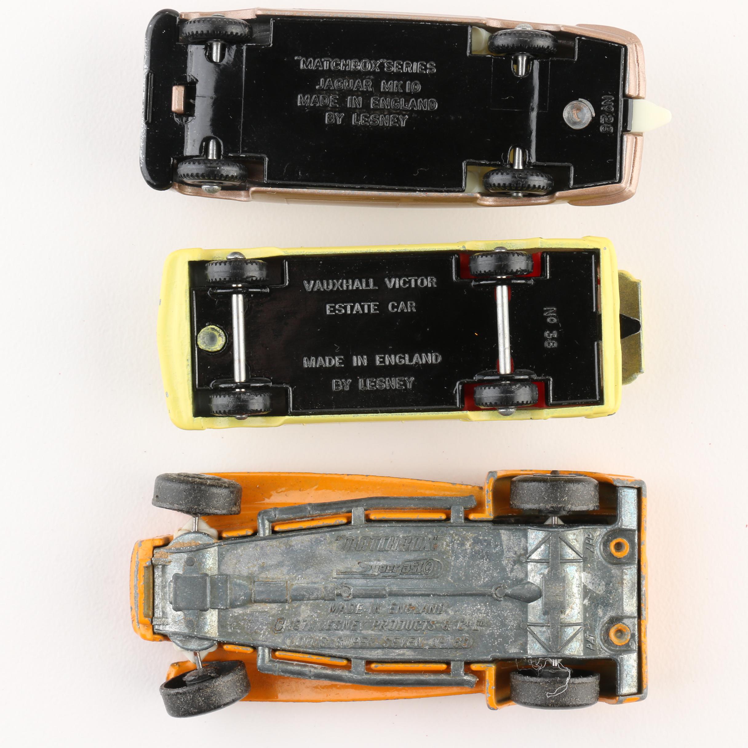 Group of 1960s Matchbox Cars with a Vintage Matchbox Carrying Case