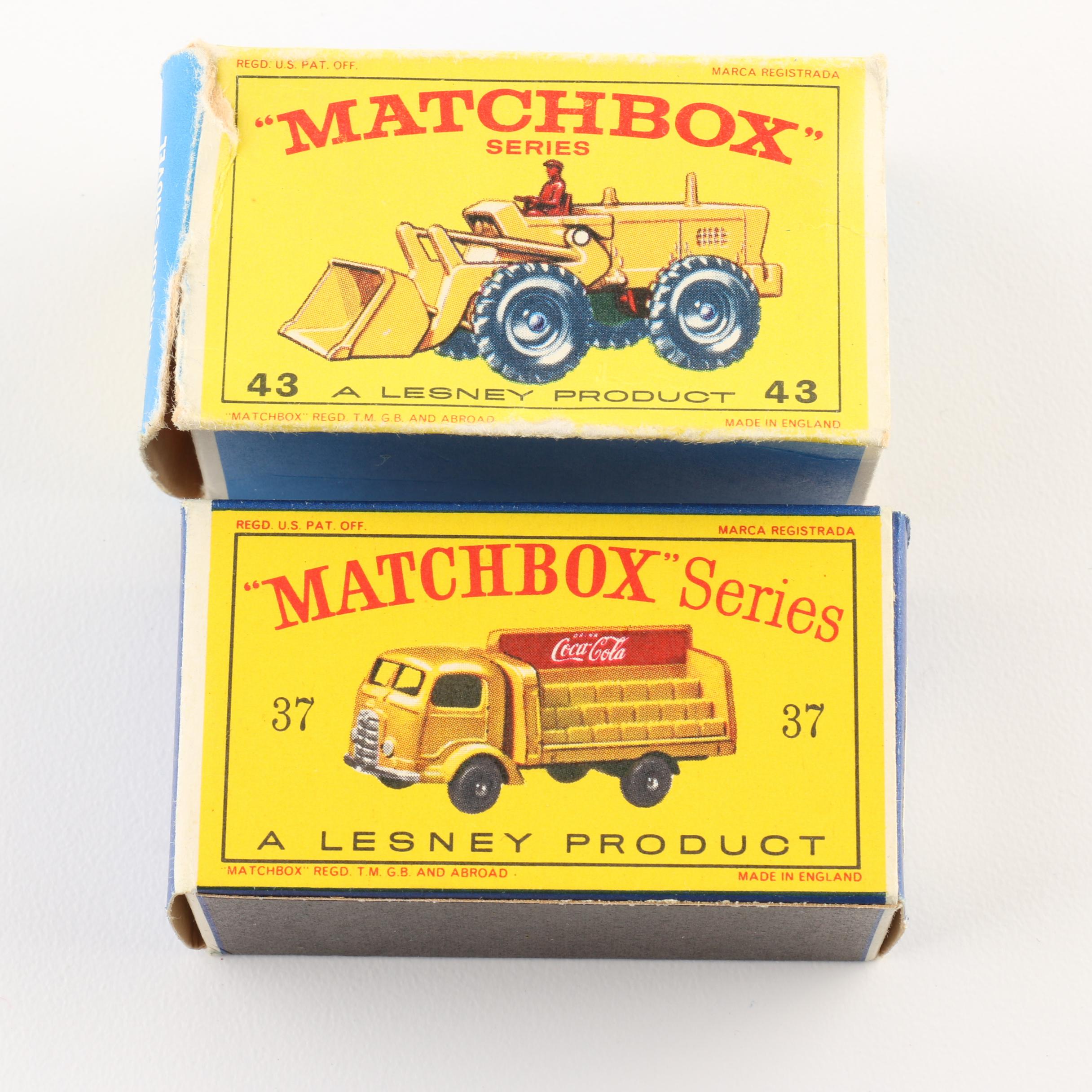 Group of 1960s Matchbox Cars with a Vintage Matchbox Carrying Case