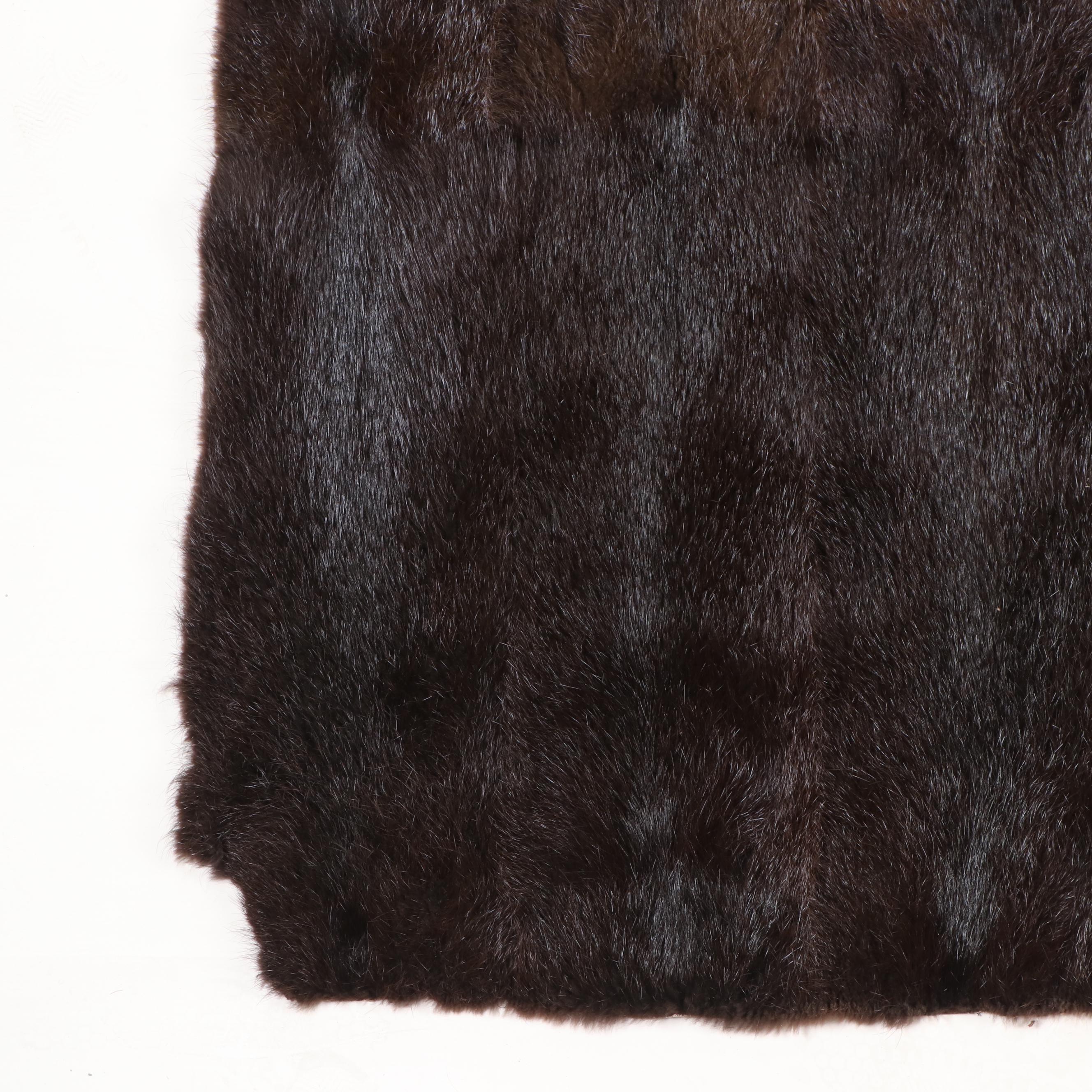 Dyed Musquash Fur Blanket