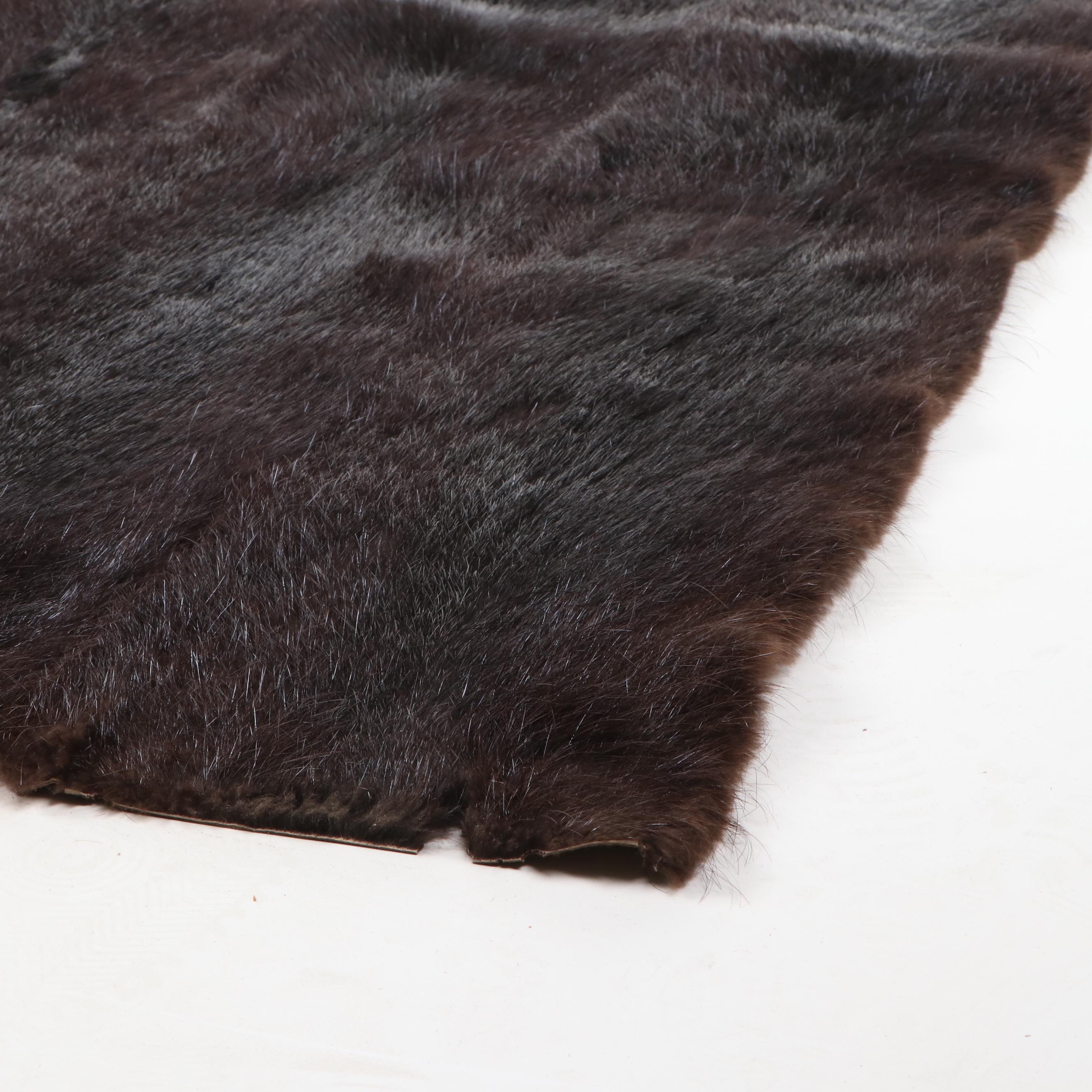 Dyed Musquash Fur Blanket