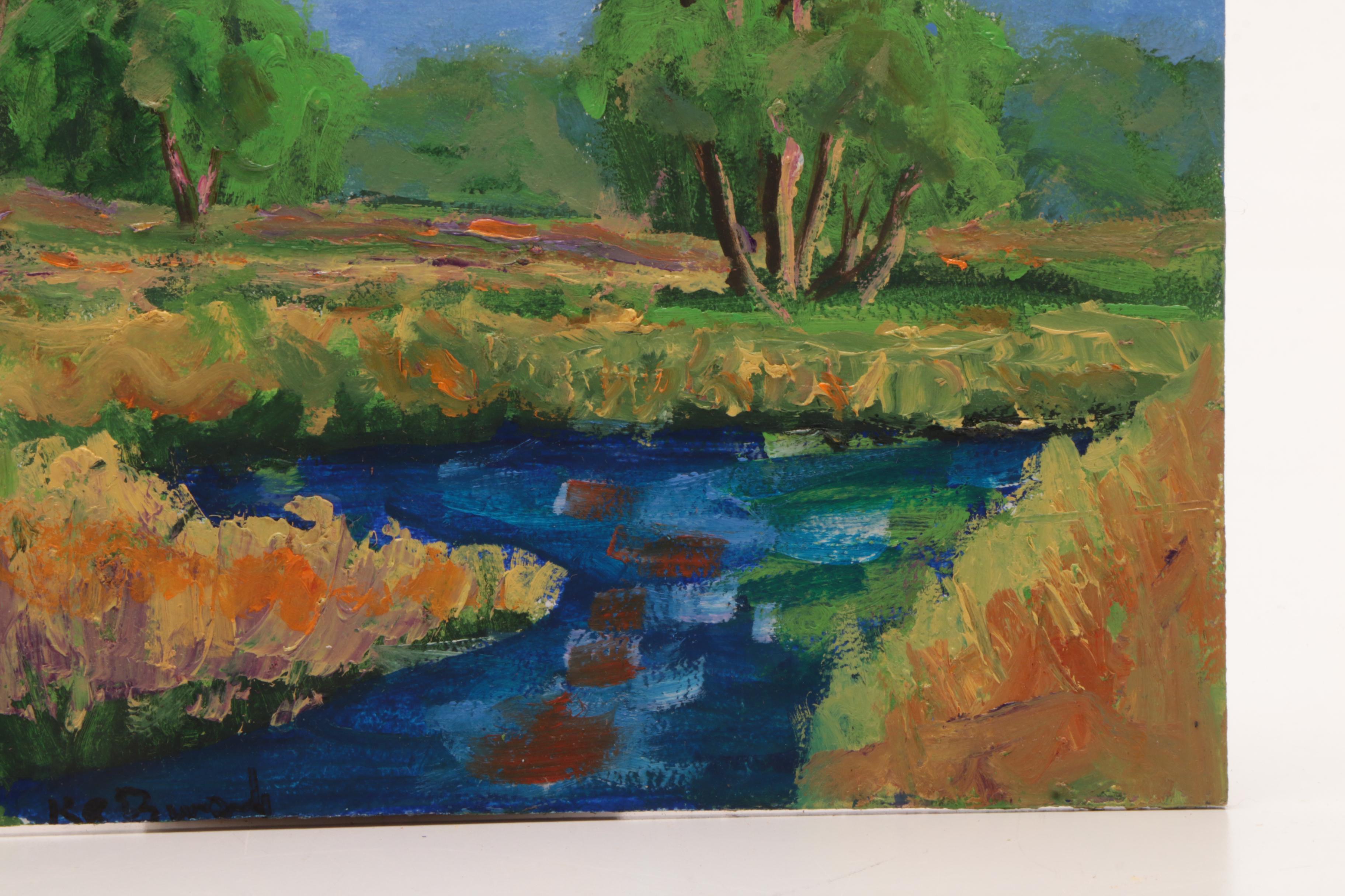 Kenneth R. Burnside Acrylic Landscape Painting