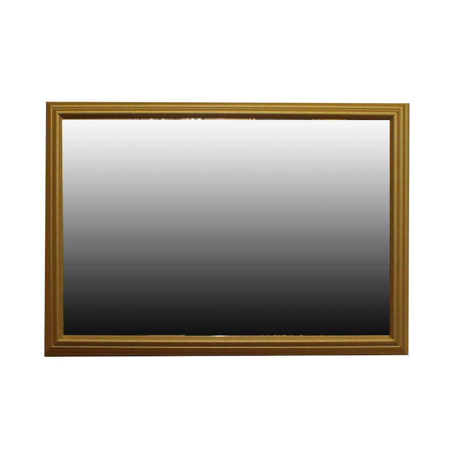 Gold Painted Framed Beveled Wall Mirror
